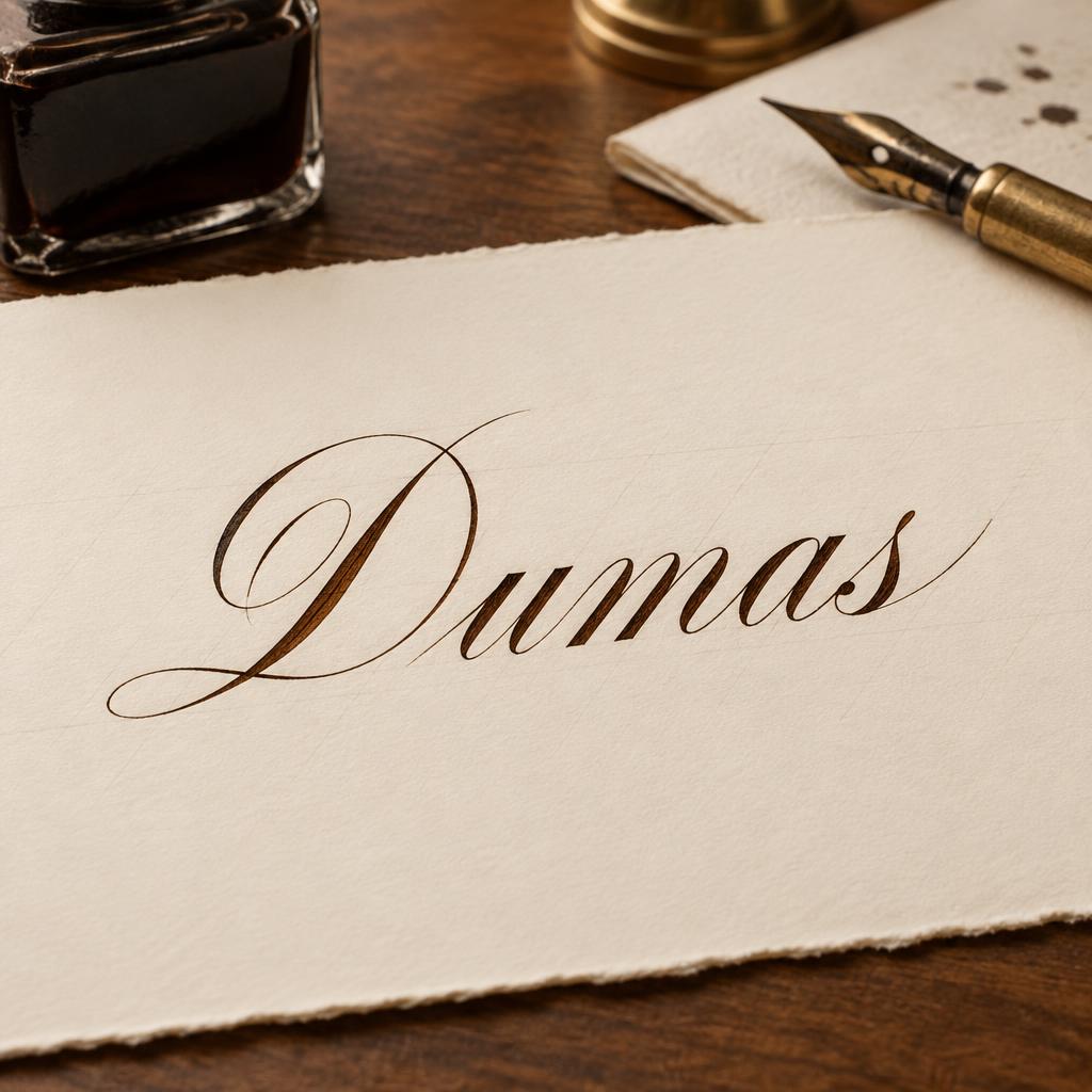 "Dumas" — Cursive Calligraphy text effect