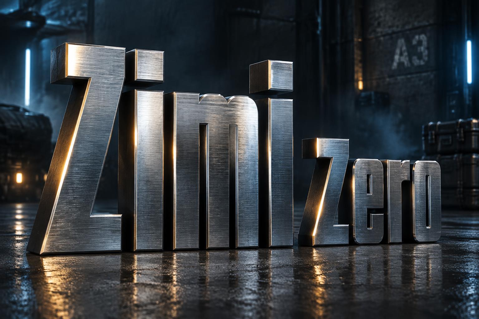 "Zimi Zero" — Metallic | AI Text Effect Generator