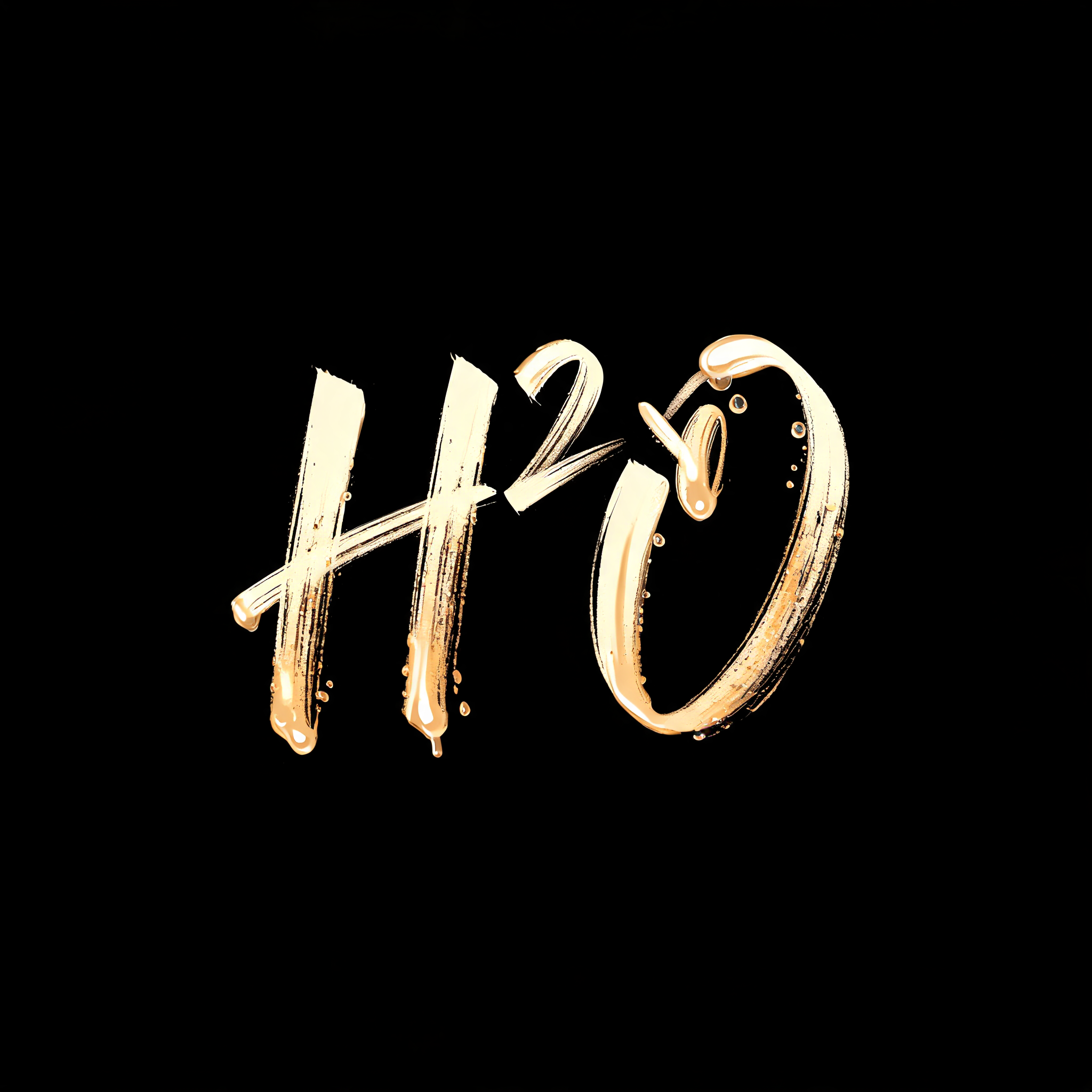 "H2O" — Brush Stroke | AI Text Effect Generator