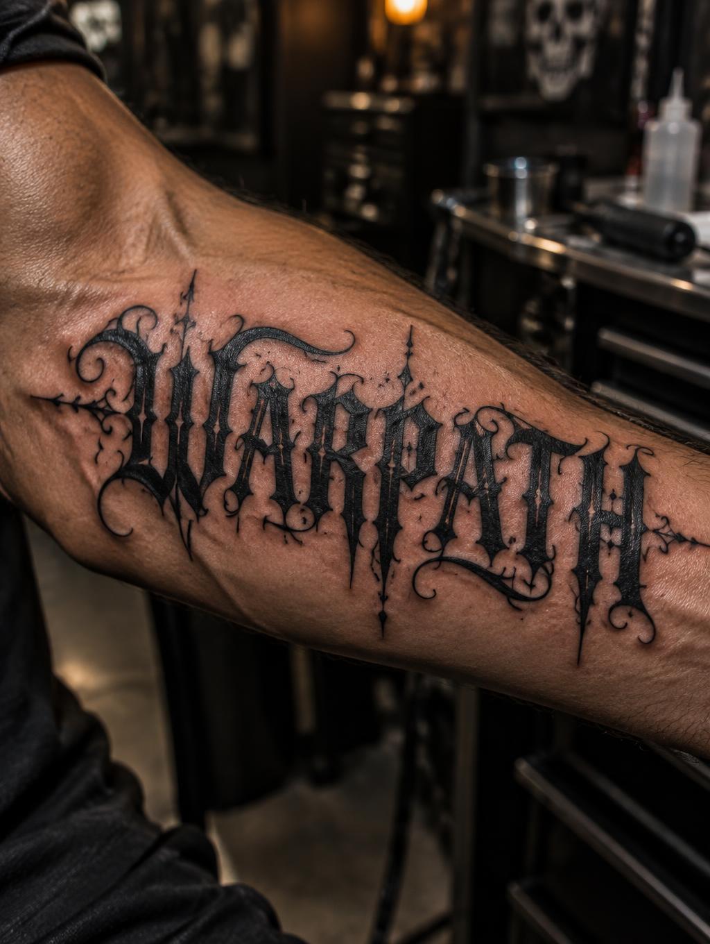 "WARPATH" — Tattoo | AI Text Effect Generator