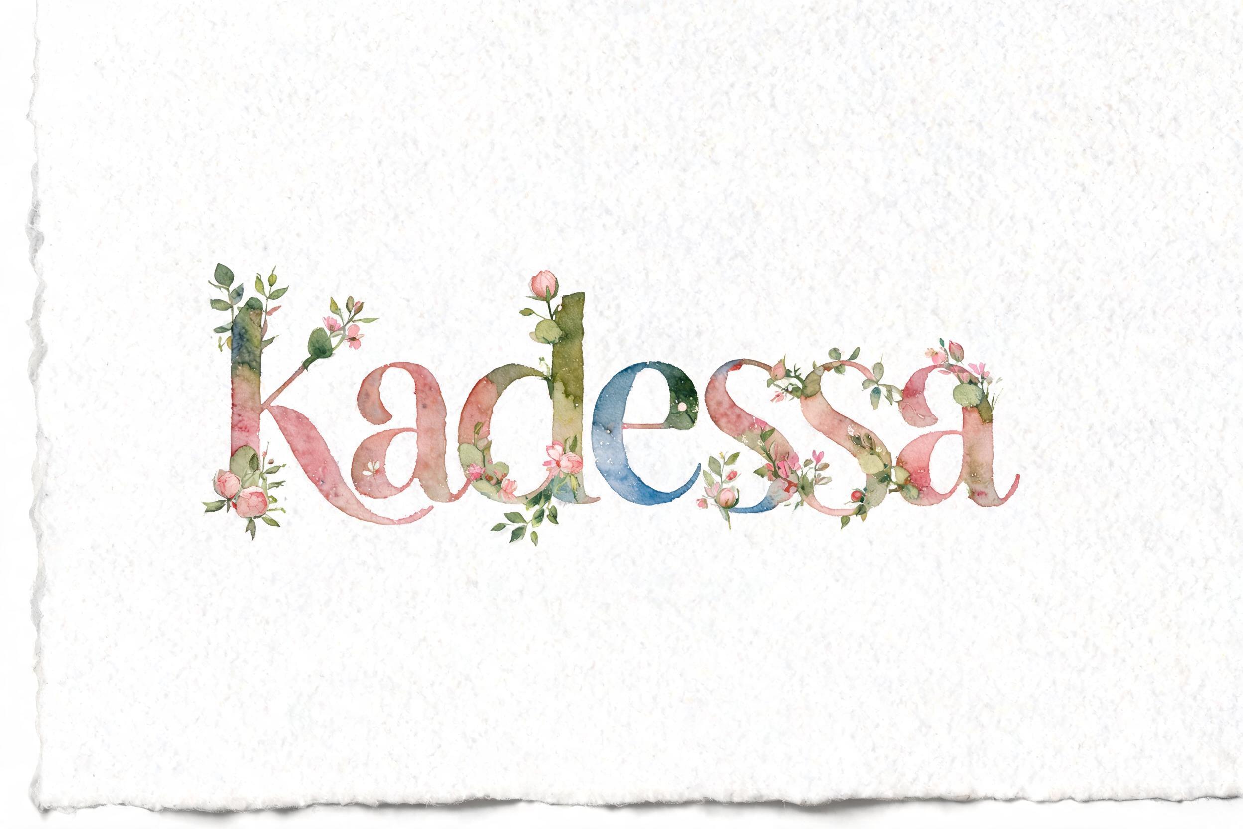 "Kadessa" — Watercolor | AI Text Effect Generator