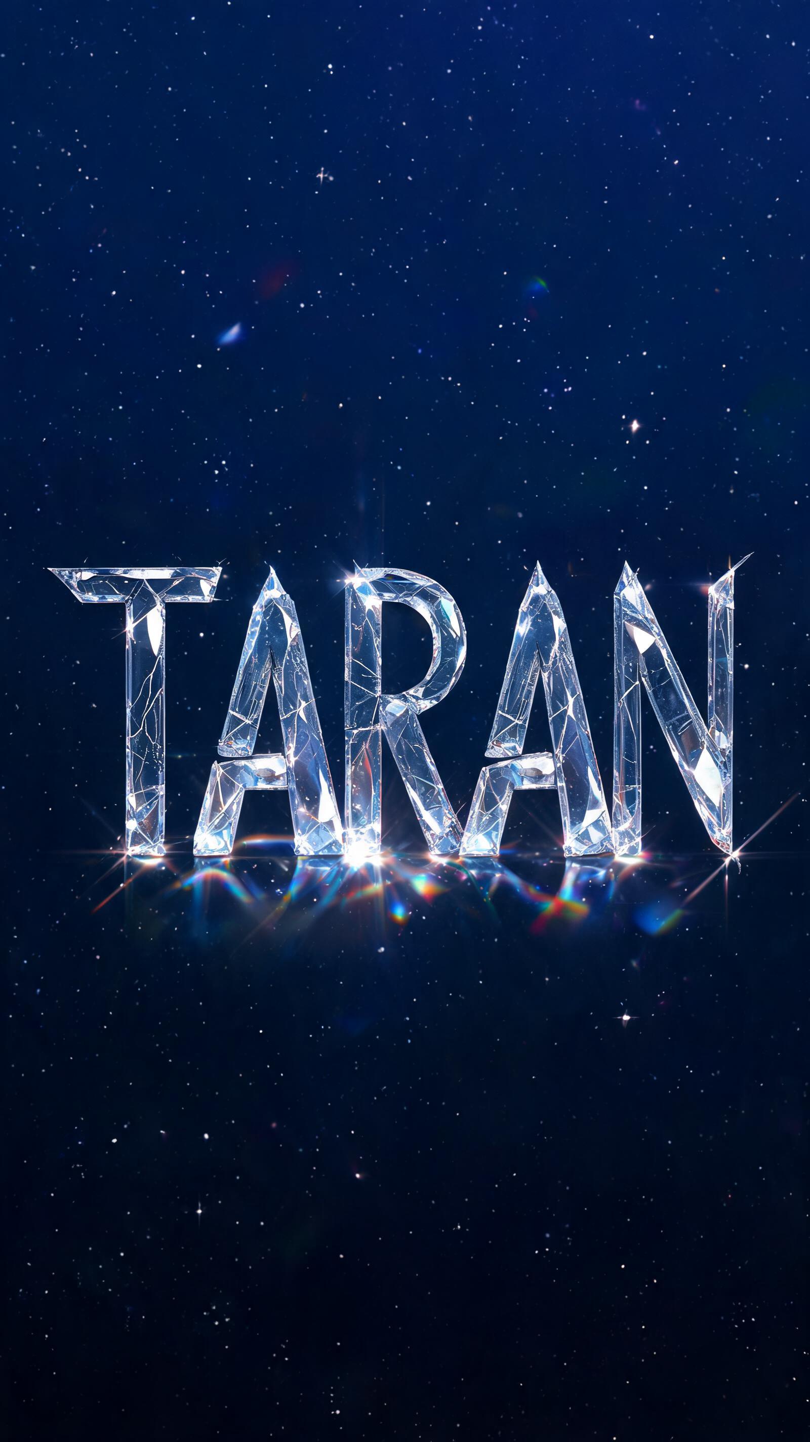 "TARAN" — Glass | AI Text Effect Generator