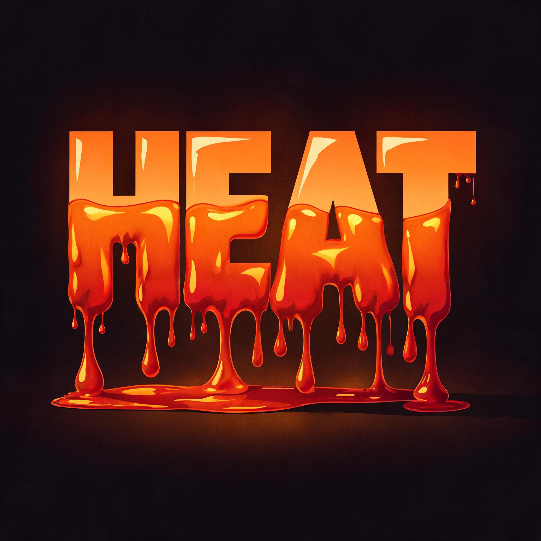 "HEAT" — Drip Font Melting | AI Text Effect Generator