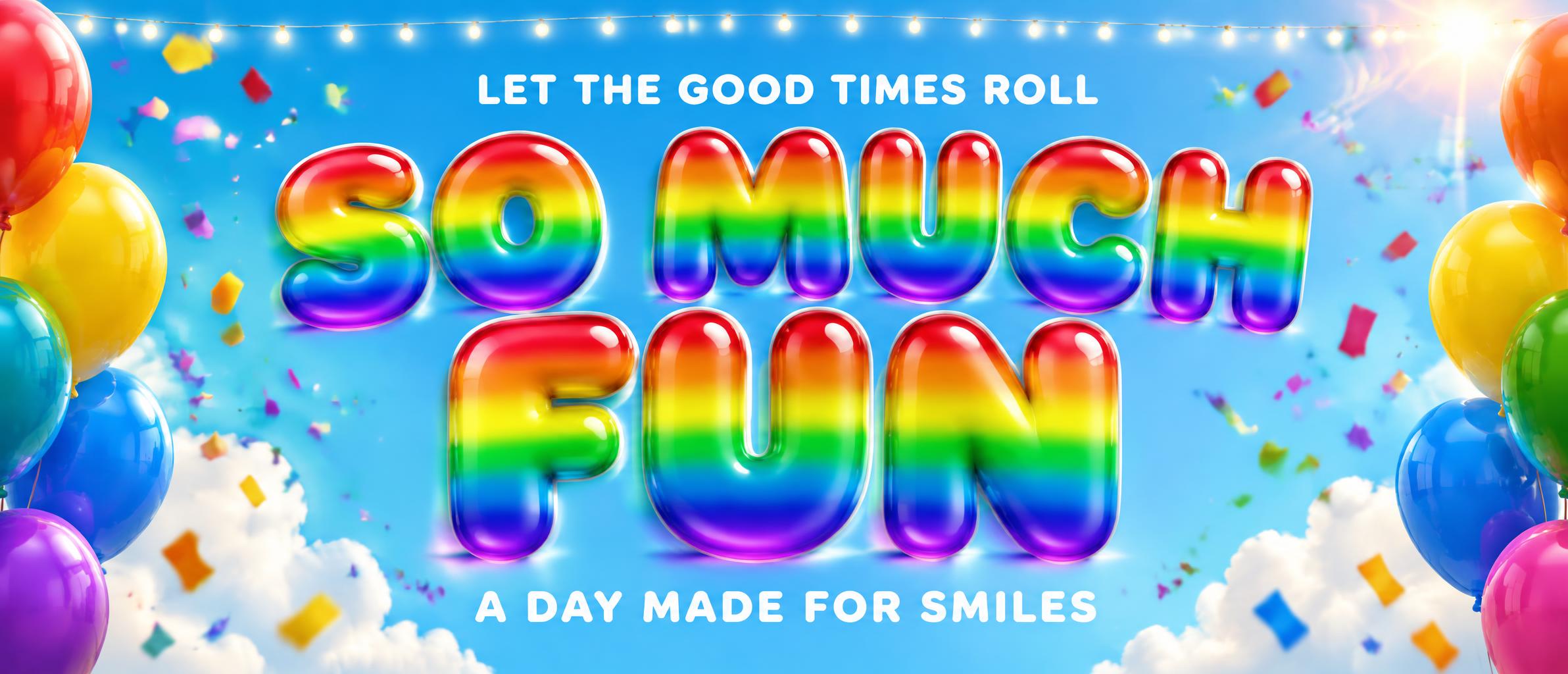 SO MUCH
FUN
LET THE GOOD TIMES ROLL
A DAY MADE FOR SMILES