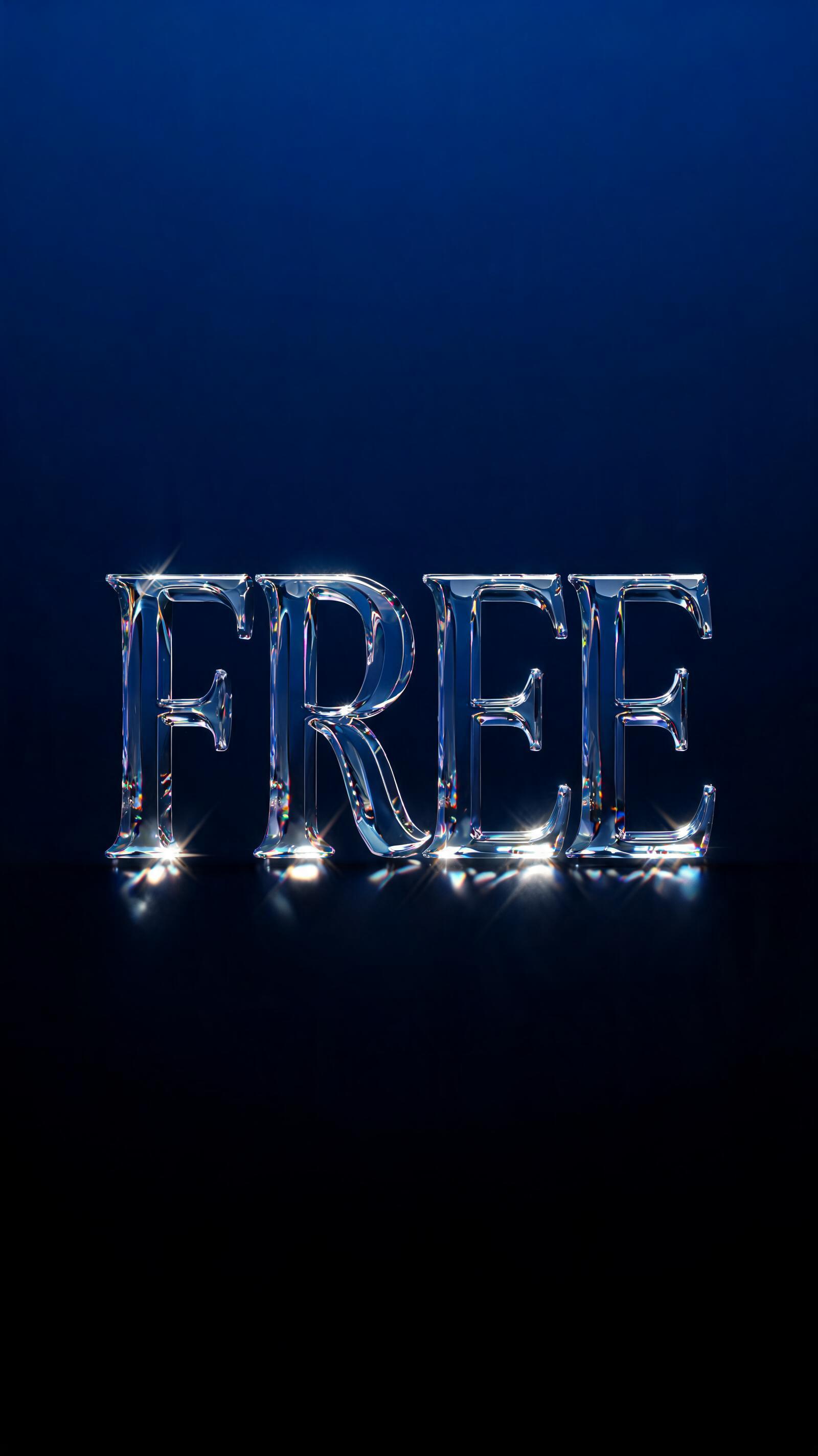 "FREE" — Glass | AI Text Effect Generator