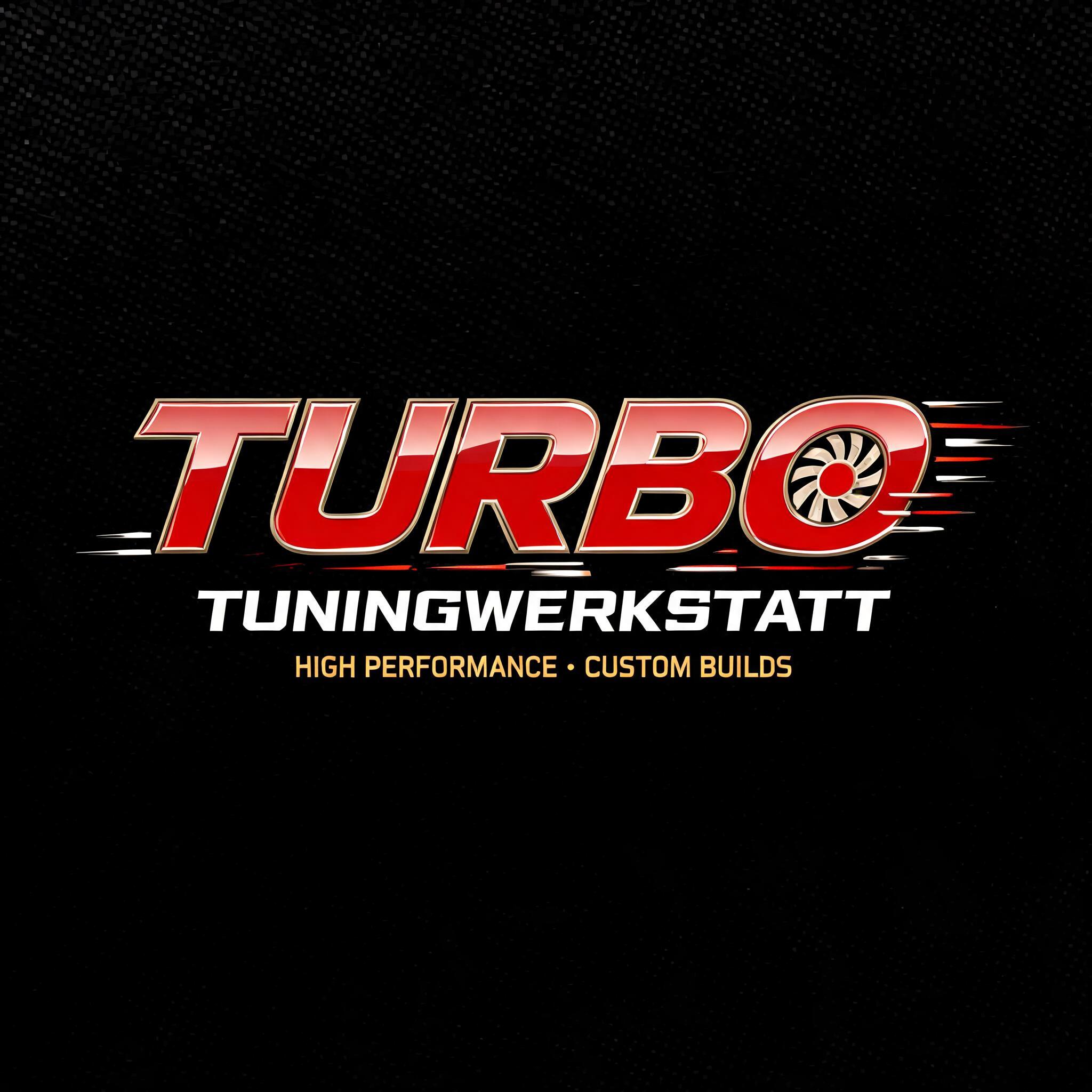 "TURBO
TUNINGWERKSTATT
HIGH PERFORMANCE · CUSTOM BUILDS" — Racing | AI Text Effect Generator