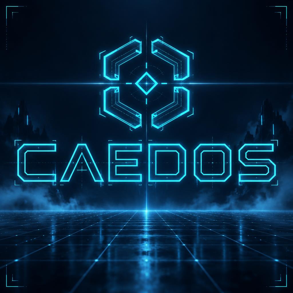 "CAEDOS" — Futuristic text effect