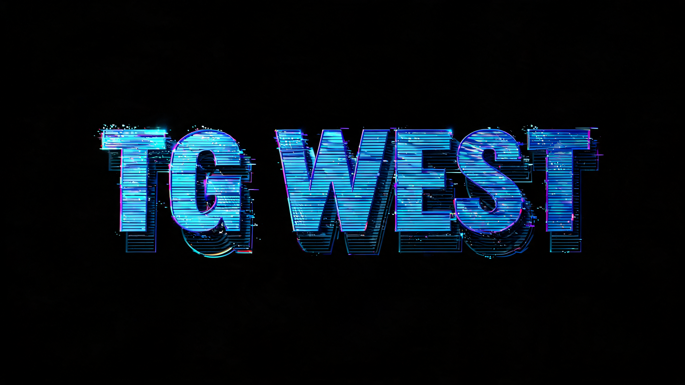 "TG WEST" — Cyberpunk Hologram | AI Text Effect Generator