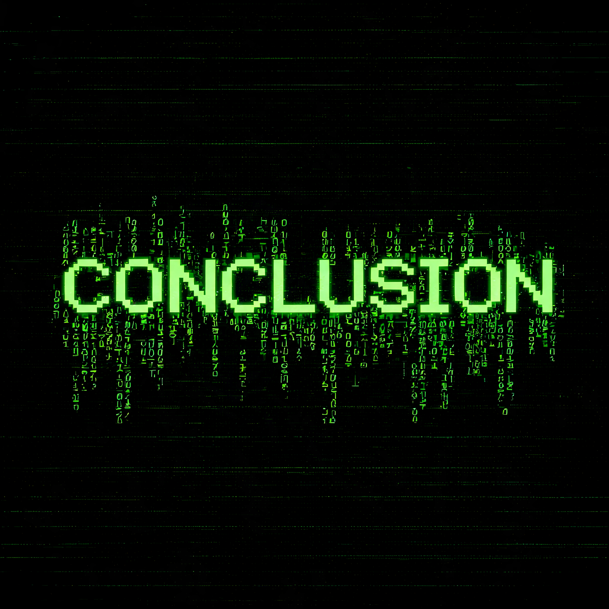 "Conclusion" — Cyberpunk Data Stream | AI Text Effect Generator
