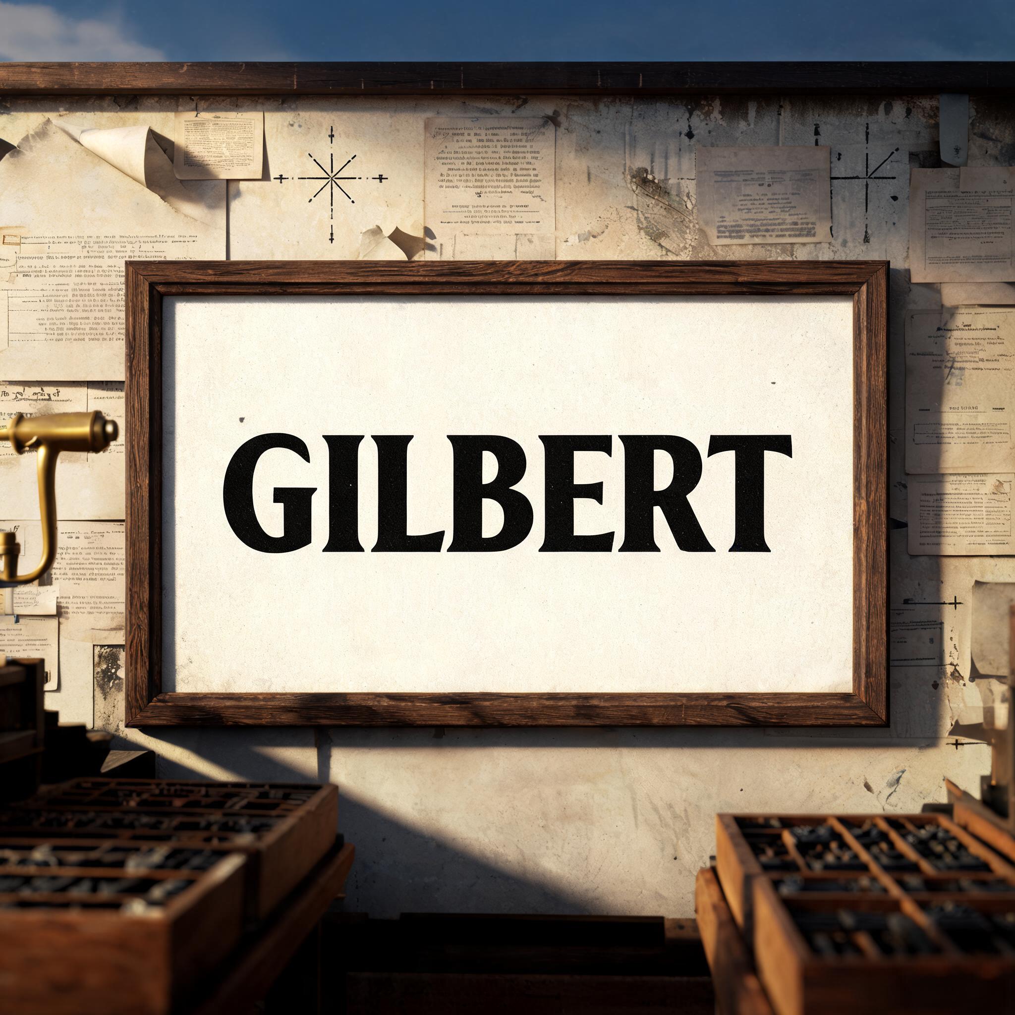 "GILBERT" —  | AI Text Effect Generator