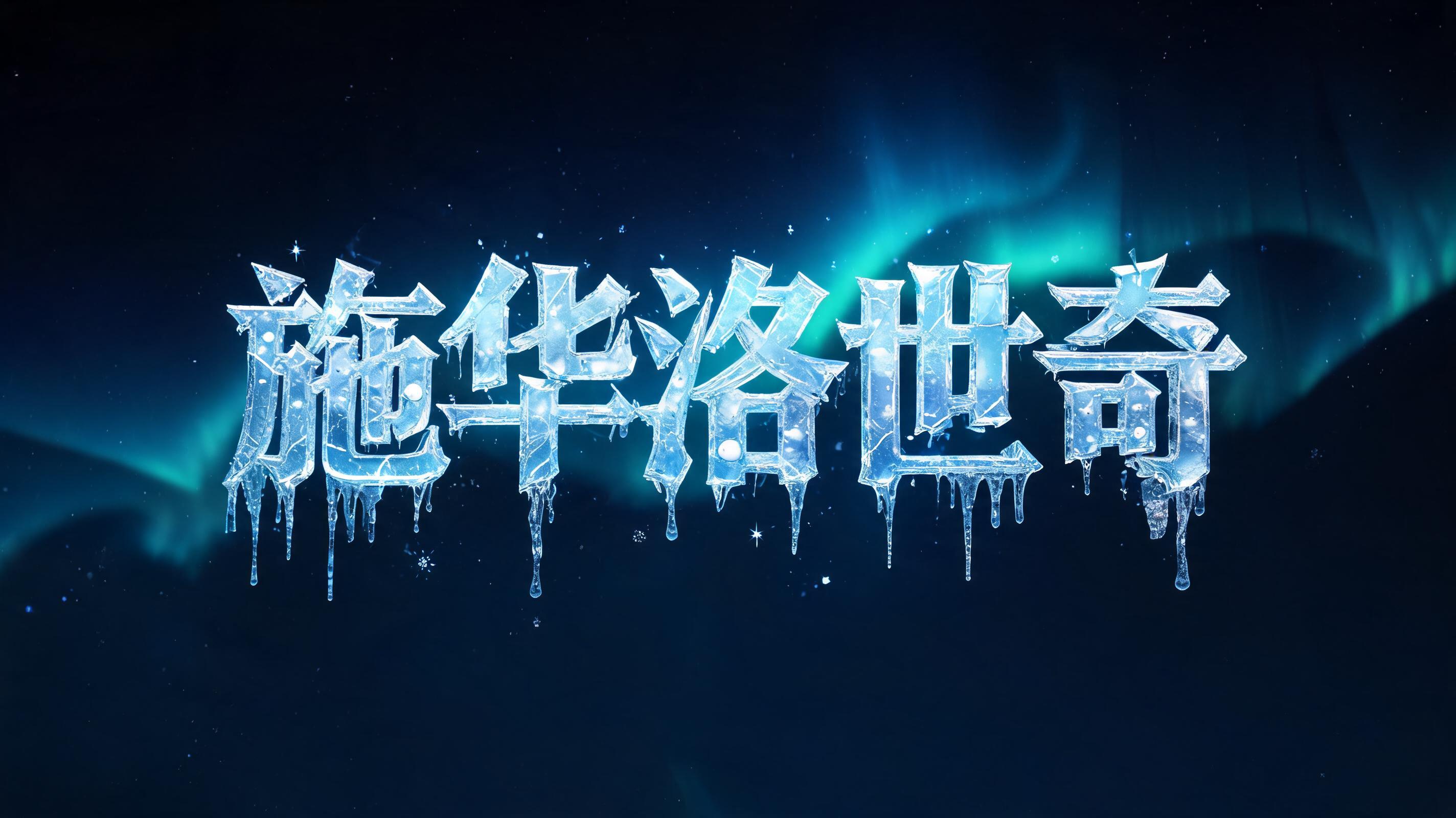 "施华洛世奇" — Glass Frozen | AI Text Effect Generator
