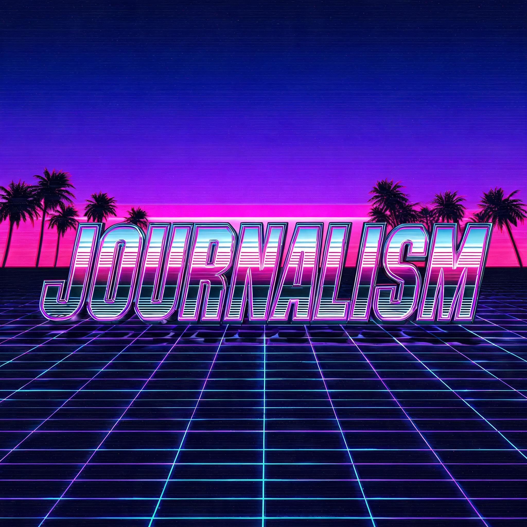"JOURNALISM" — Neon 80s | AI Text Effect Generator