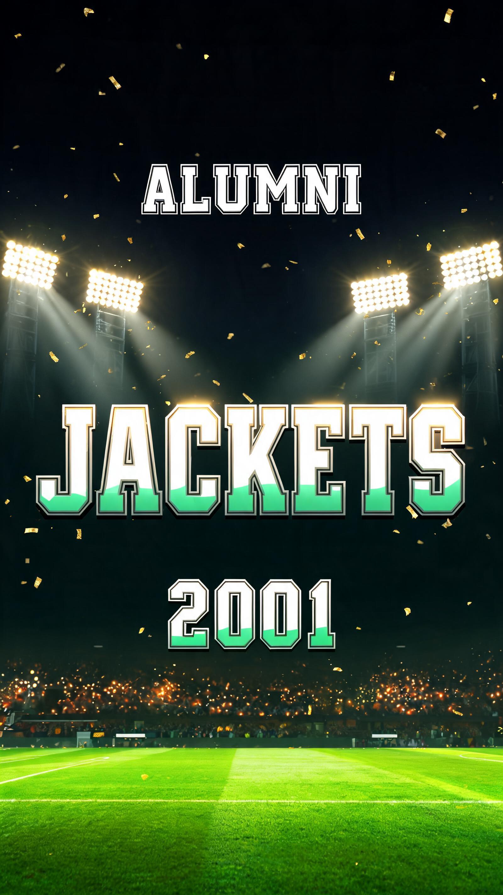 "ALUMNI
JACKETS
2001" — Sports Football | AI Text Effect Generator