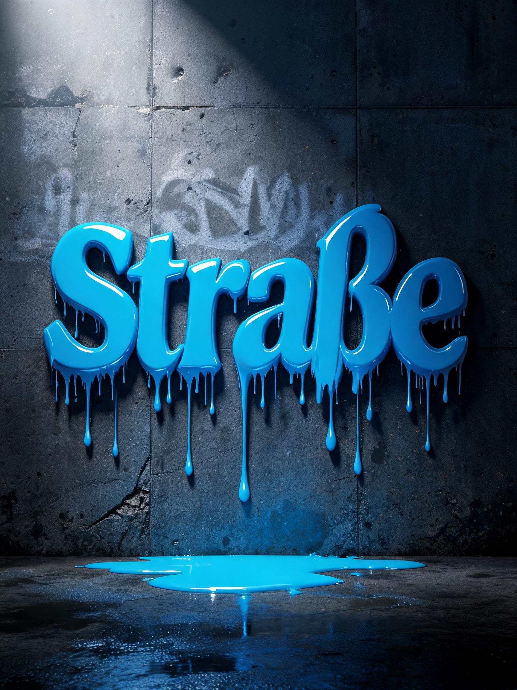 "Straße" — Drip Font text effect