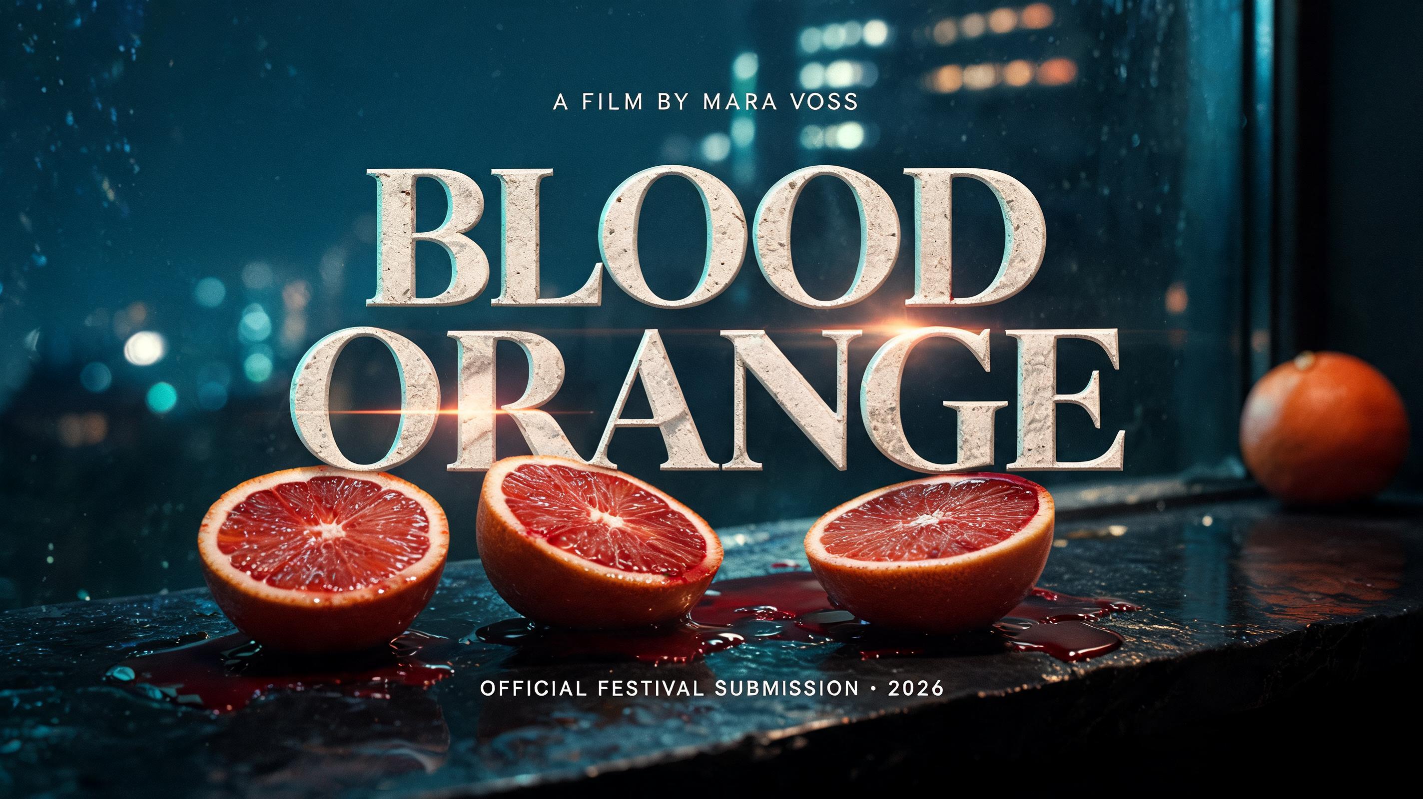BLOOD
ORANGE
A FILM BY MARA VOSS
OFFICIAL FESTIVAL SUBMISSION · 2026