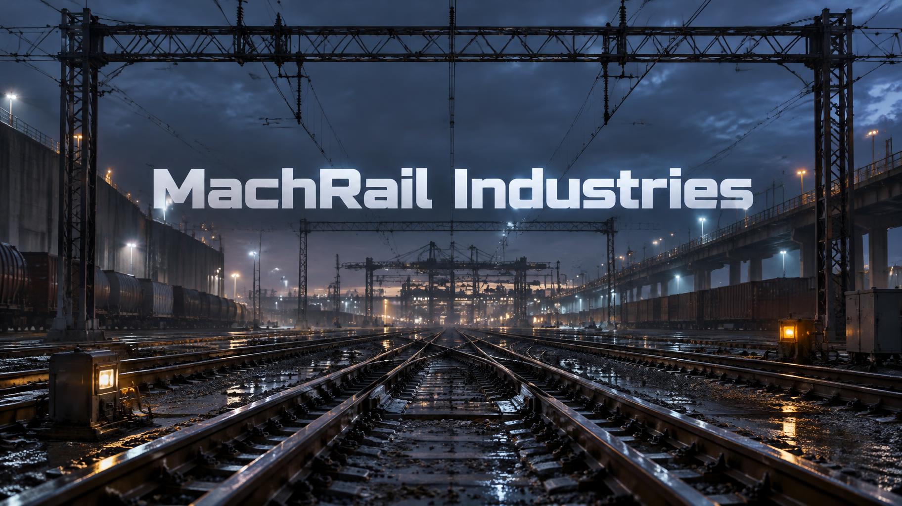 "MachRail Industries" —  | AI Text Effect Generator