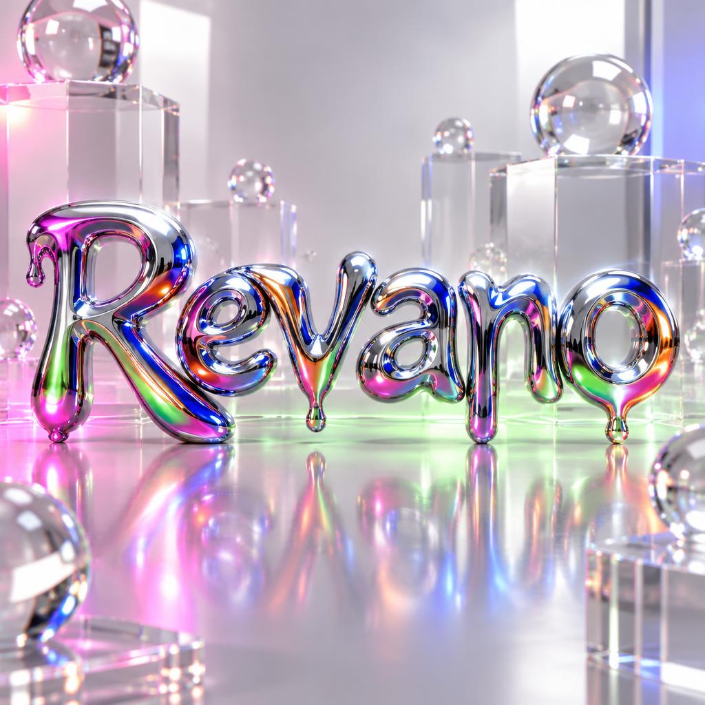 "Revano" — Y2k Chrome | AI Text Effect Generator