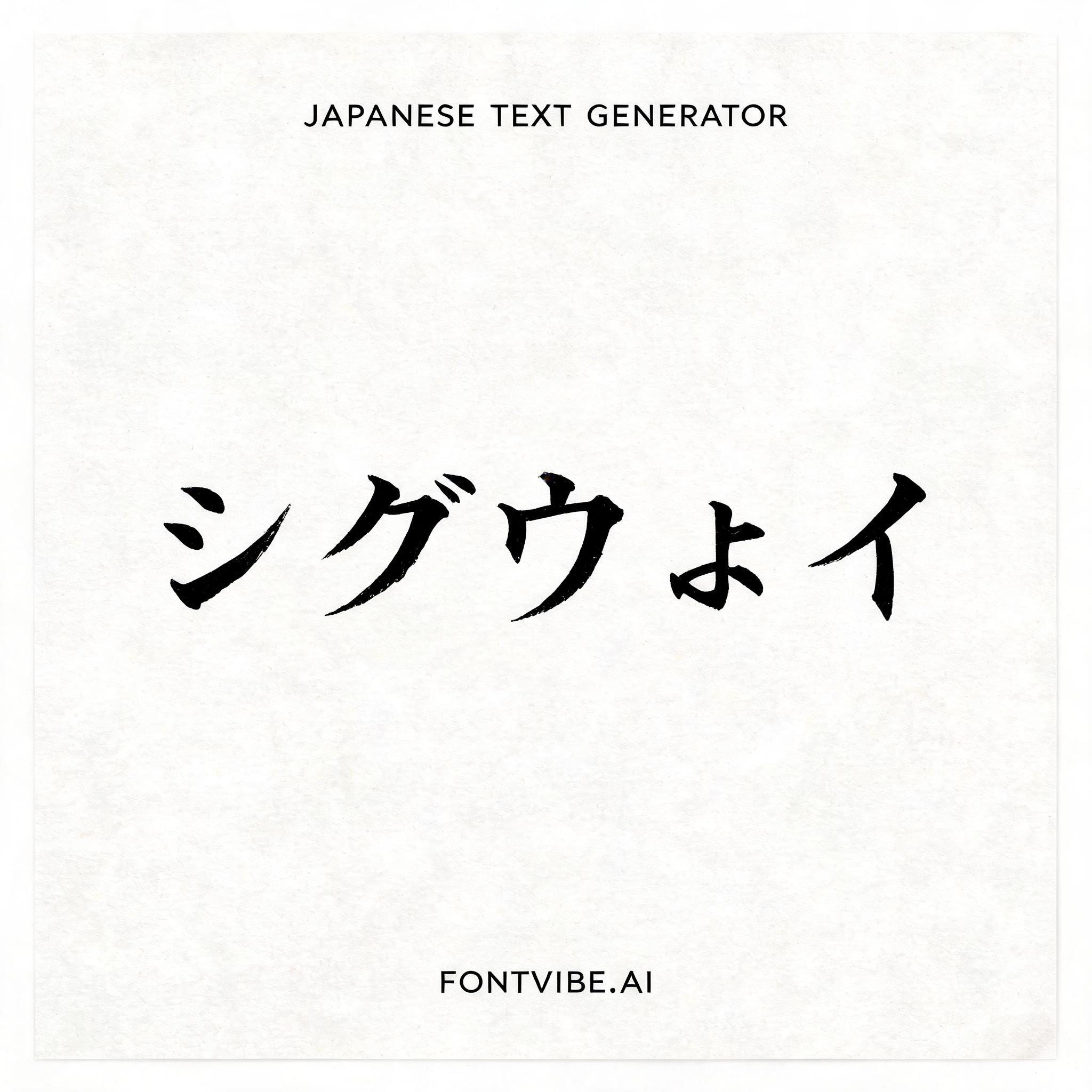 "シグウォイ" — Brush Japanese Ink | AI Text Effect Generator