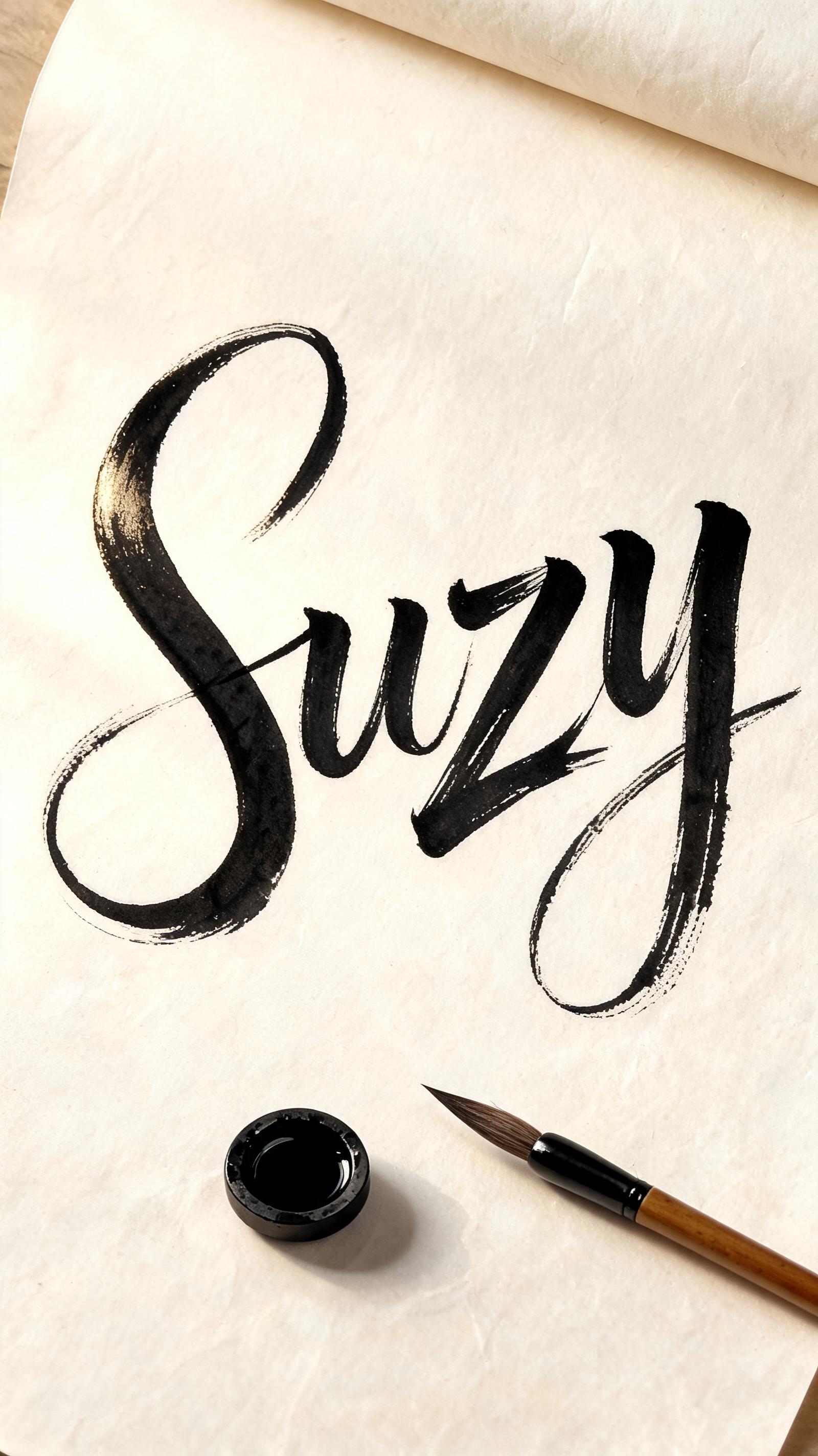 "Suzy" — Brush Stroke | AI Text Effect Generator