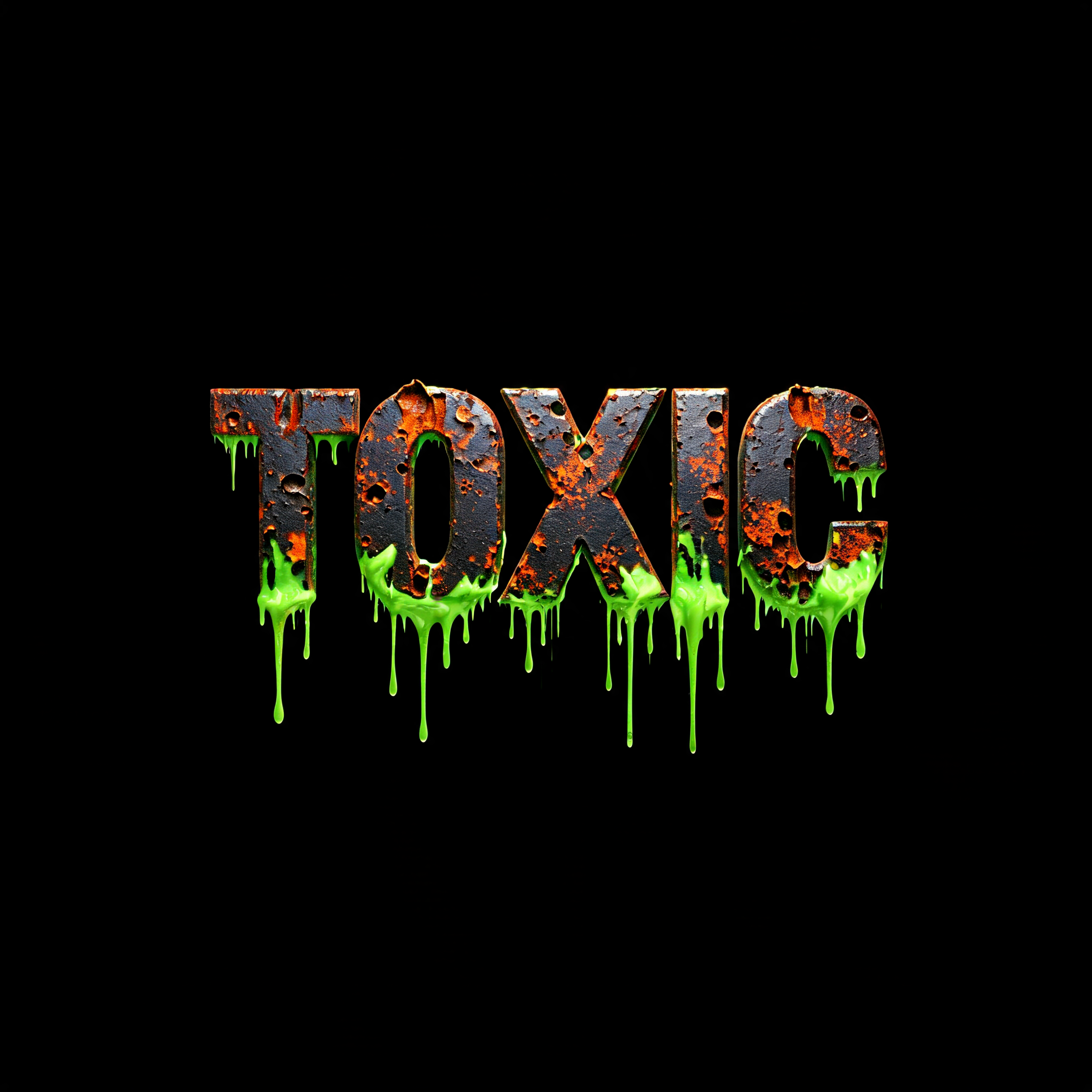 "TOXIC" — Cyberpunk Acid Rain text effect