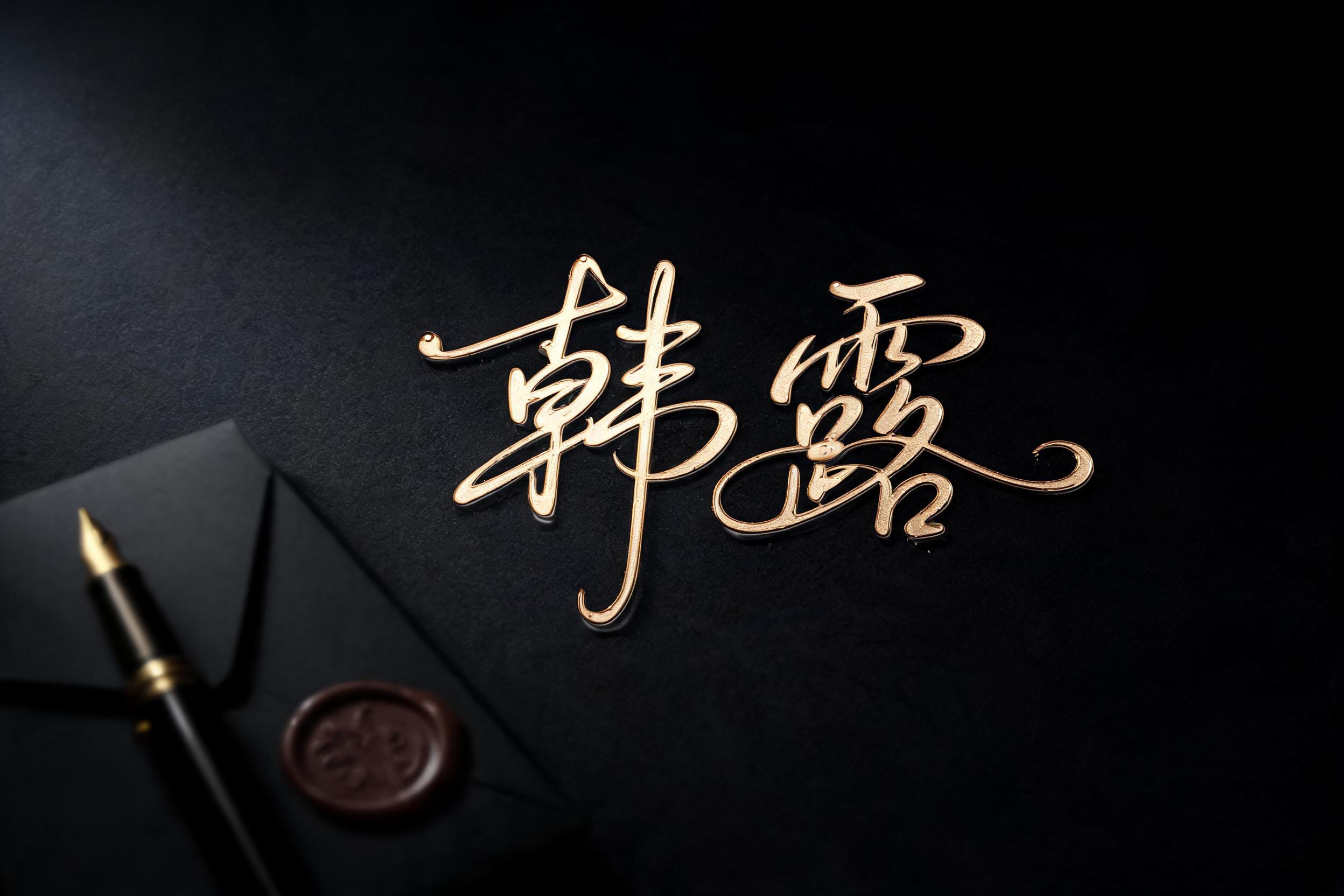 "韩露" — Elegant Script | AI Text Effect Generator