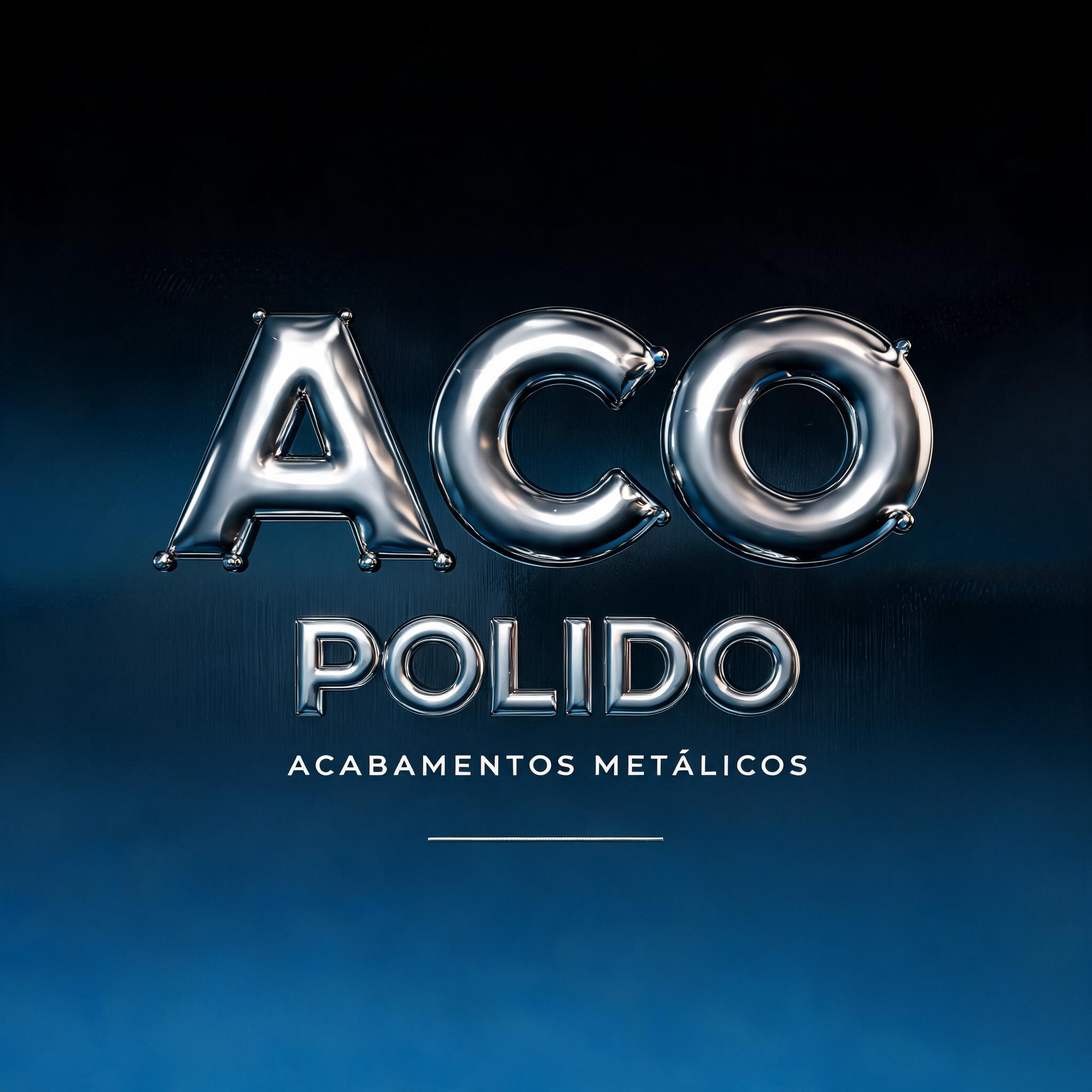 "Um efeito metálico pra marca «Aço Polido»" — Metallic | AI Text Effect Generator