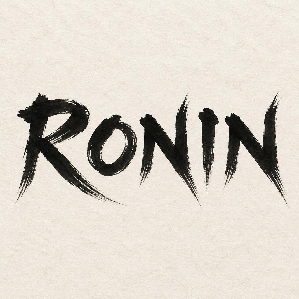 "RONIN" — Brush Japanese Ink | AI Text Effect Generator