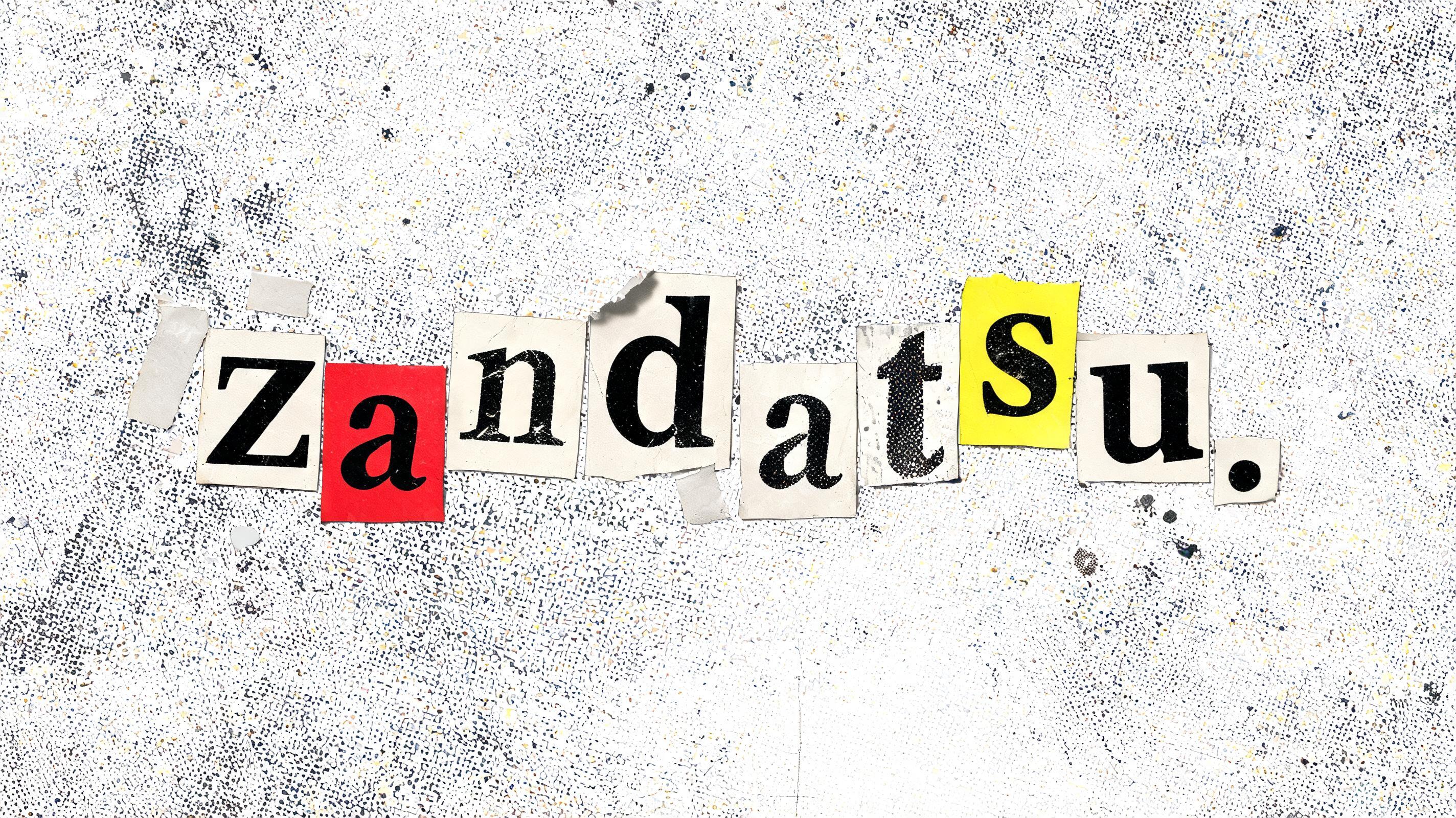 "zandatsu." — Grunge | AI Text Effect Generator