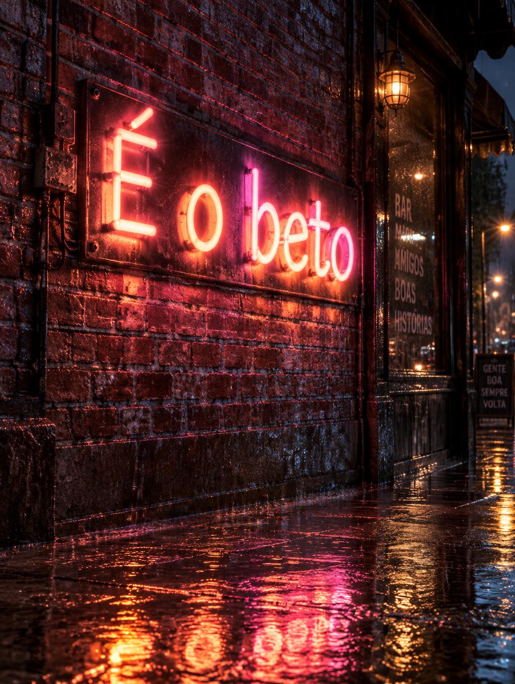 "É o beto" — Neon Sign | AI Text Effect Generator
