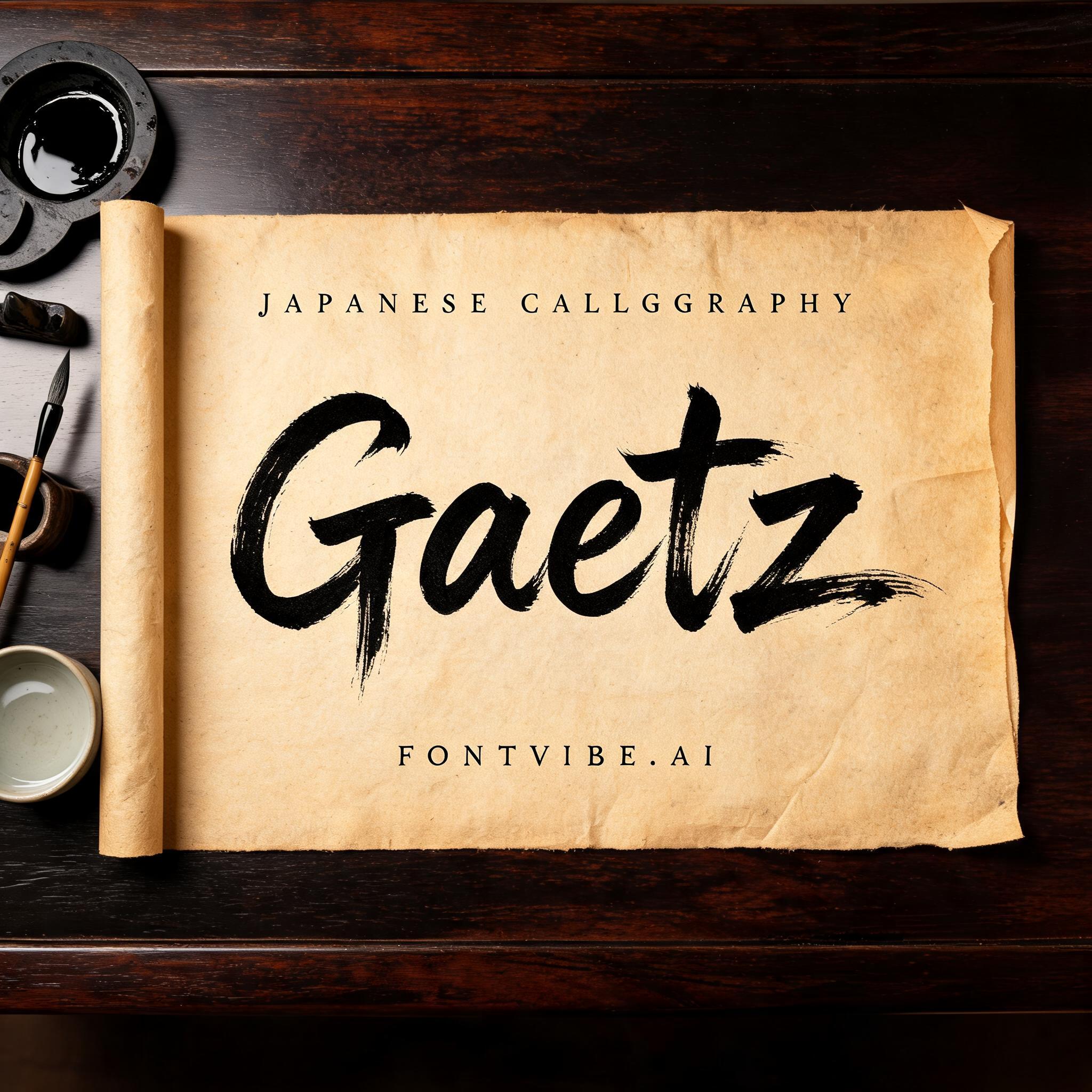 "Gaetz" — Brush Japanese Ink | AI Text Effect Generator