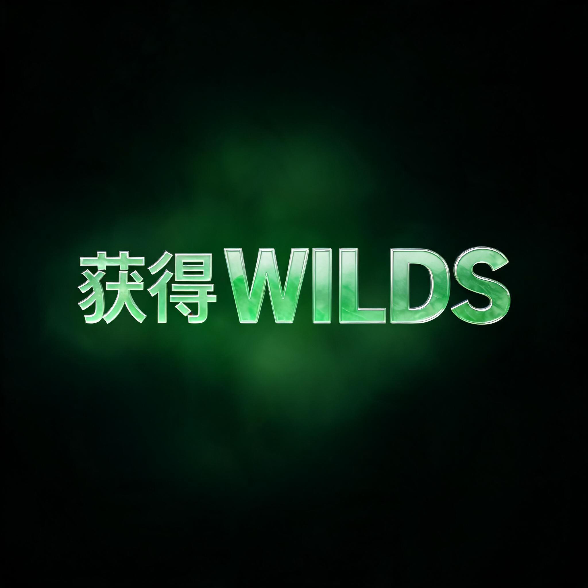 "获得WILDS" — Glass Morphism | AI Text Effect Generator