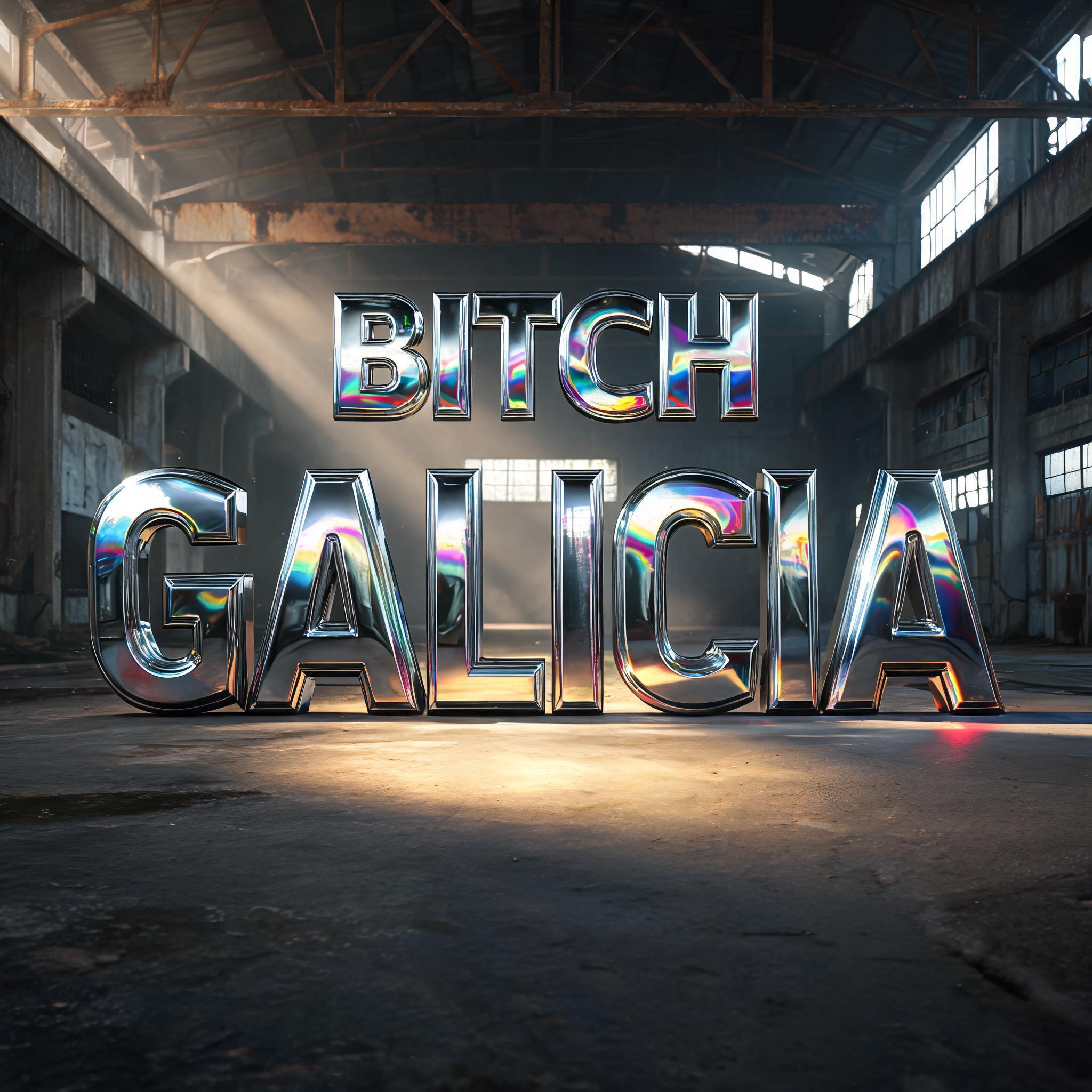 "GALICIA 
BITCH" — Y2k Chrome | AI Text Effect Generator