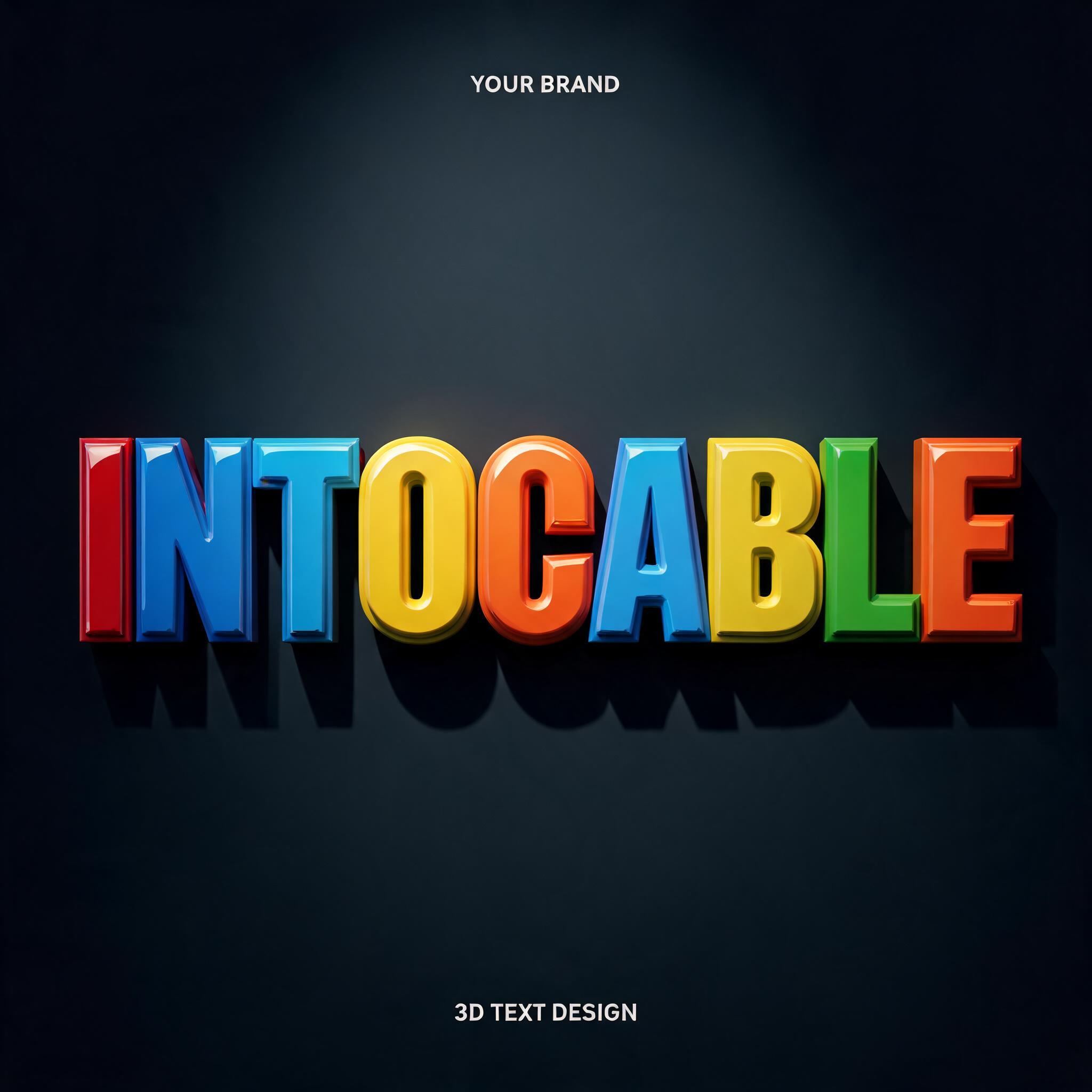 "INTOCABLE" — 3d Bold | AI Text Effect Generator