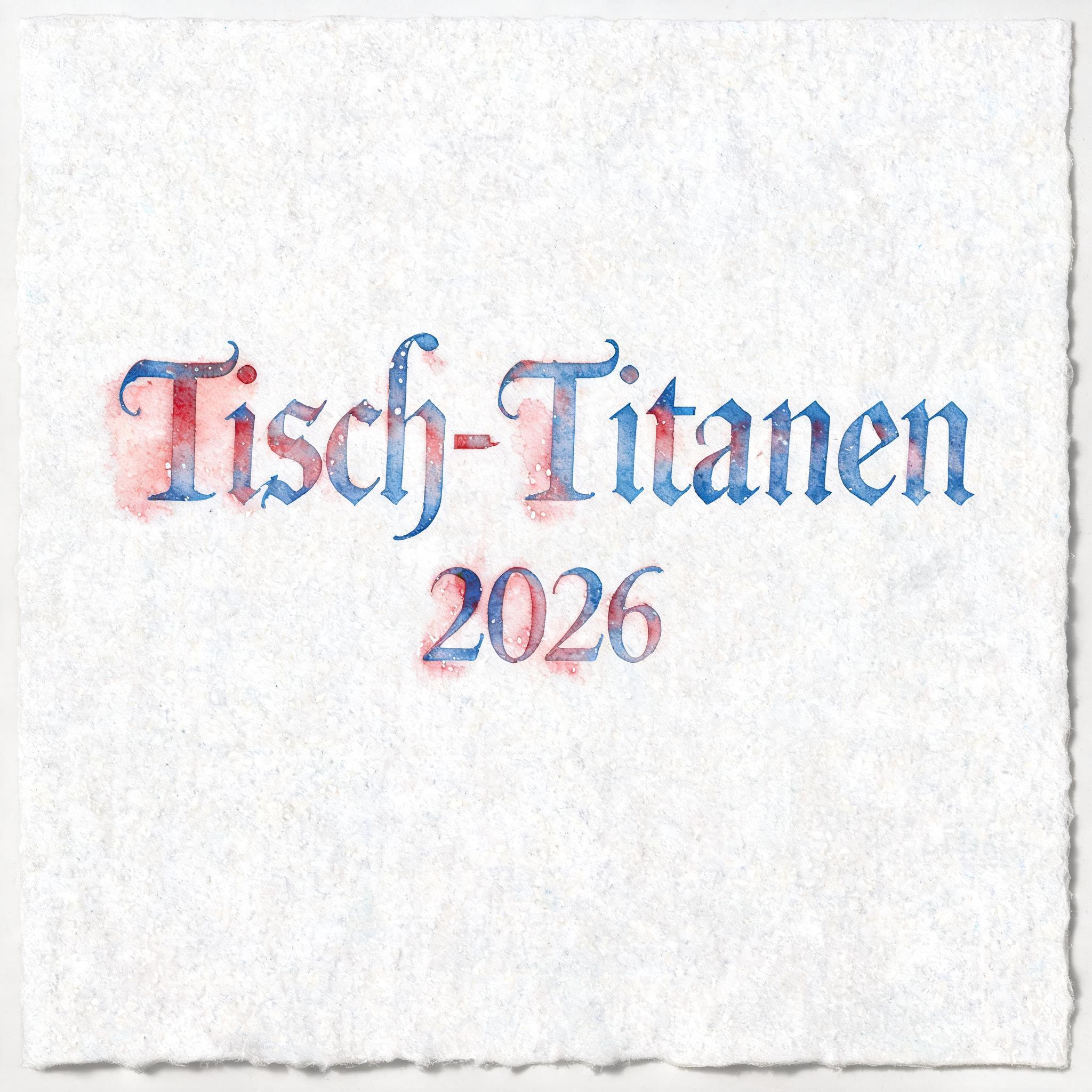 "Tisch-Titanen 2026" — Watercolor | AI Text Effect Generator