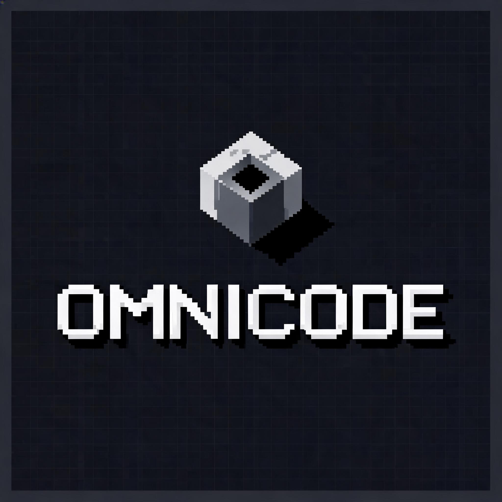 "OMNICODE" — Pixel Art | AI Text Effect Generator