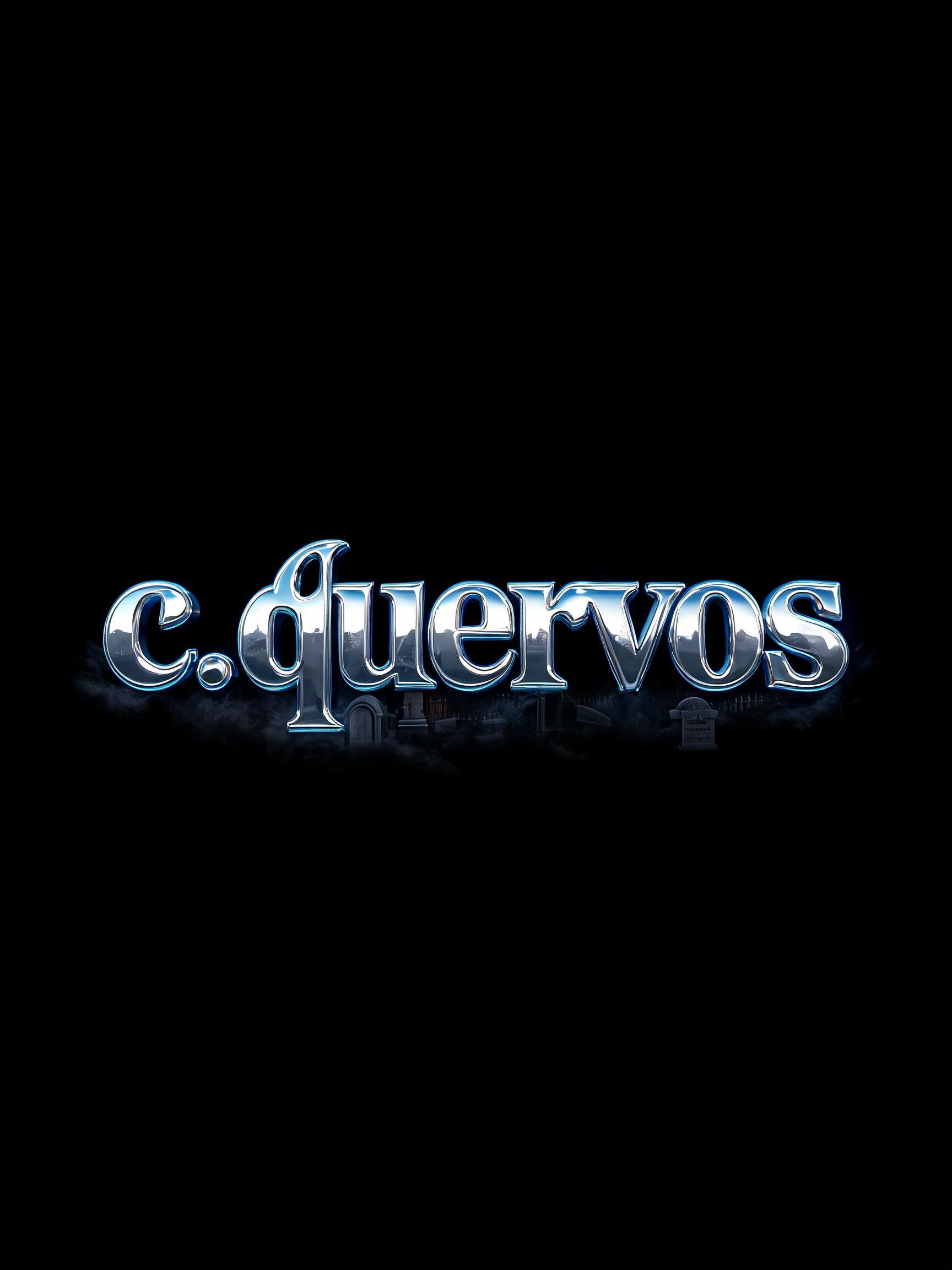 "c.quervos" — Chrome Metal 3d | AI Text Effect Generator