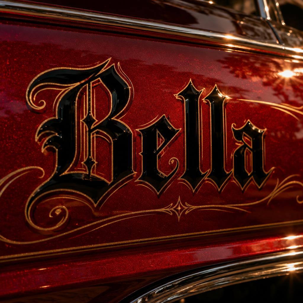 "Bella" — Chicano | AI Text Effect Generator
