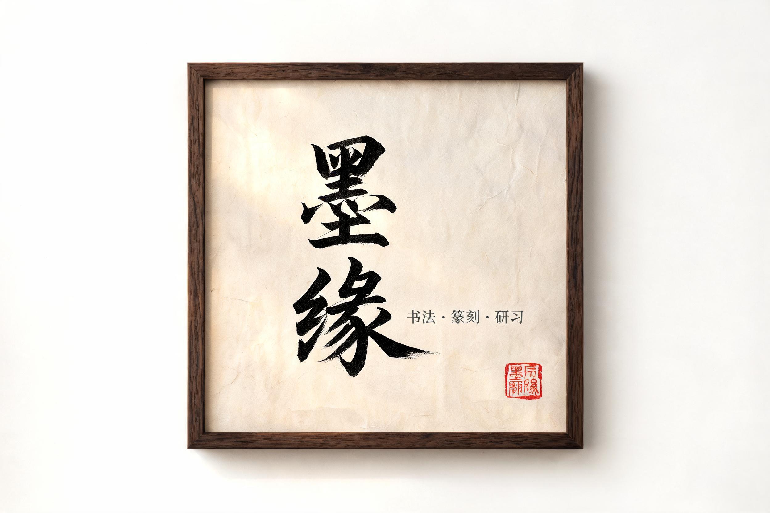 "墨缘
书法 · 篆刻 · 研习
墨缘" — Brush Chinese Ink | AI Text Effect Generator
