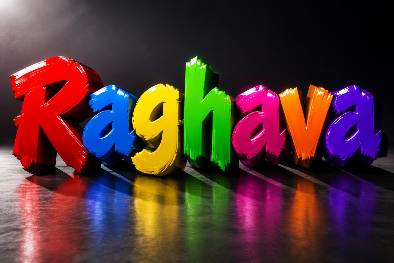 "Raghava" — 3d Bold | AI Text Effect Generator