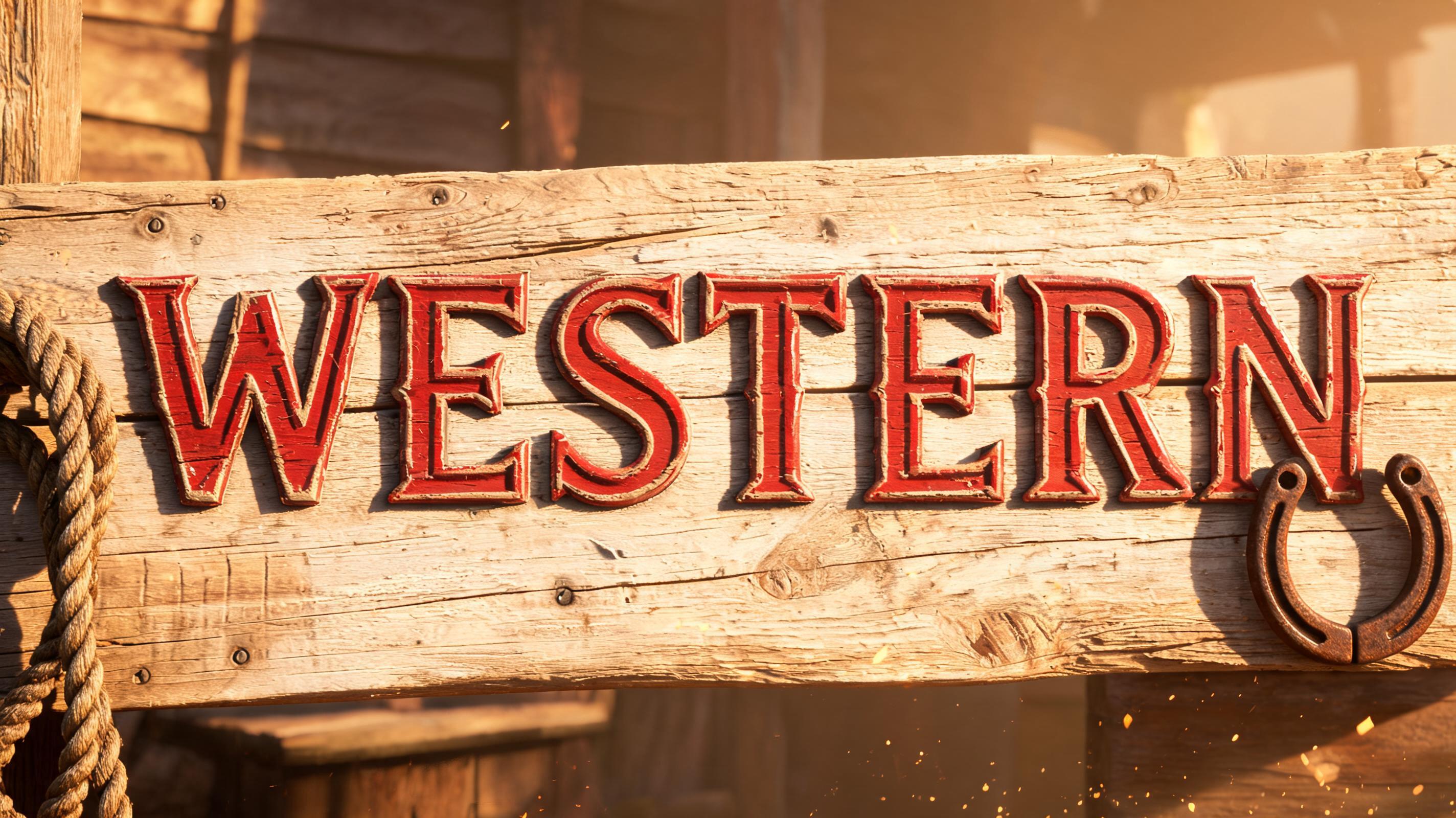 "WESTERN" — Western text effect