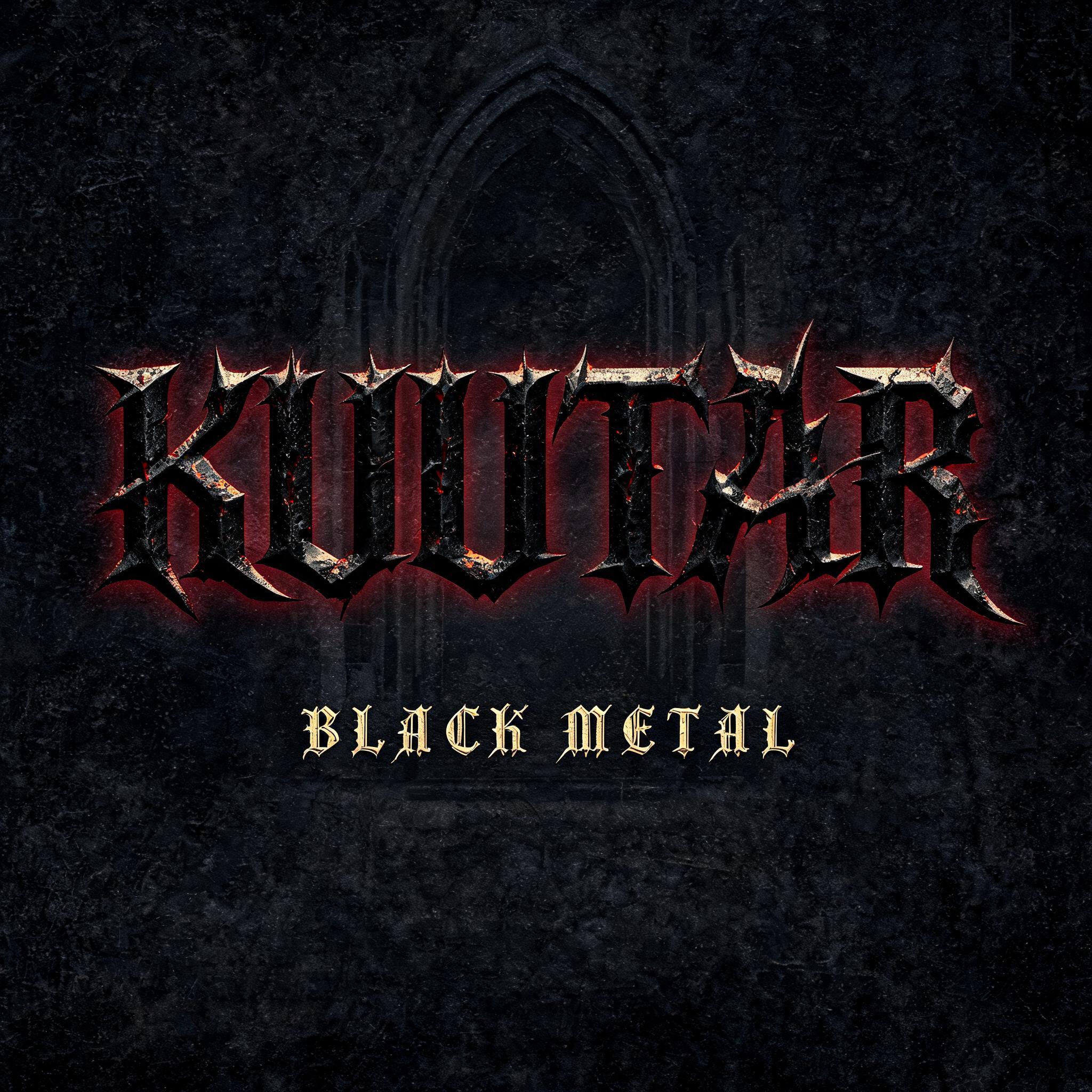 "KUUTAR
BLACK METAL" — Gothic Font | AI Text Effect Generator