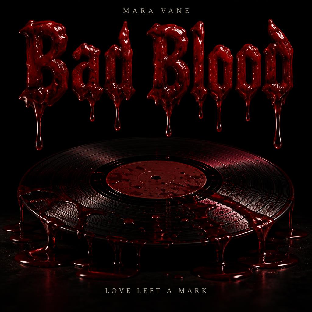 "Bad Blood
MARA VANE
LOVE LEFT A MARK" — Drip Font Blood | AI Text Effect Generator