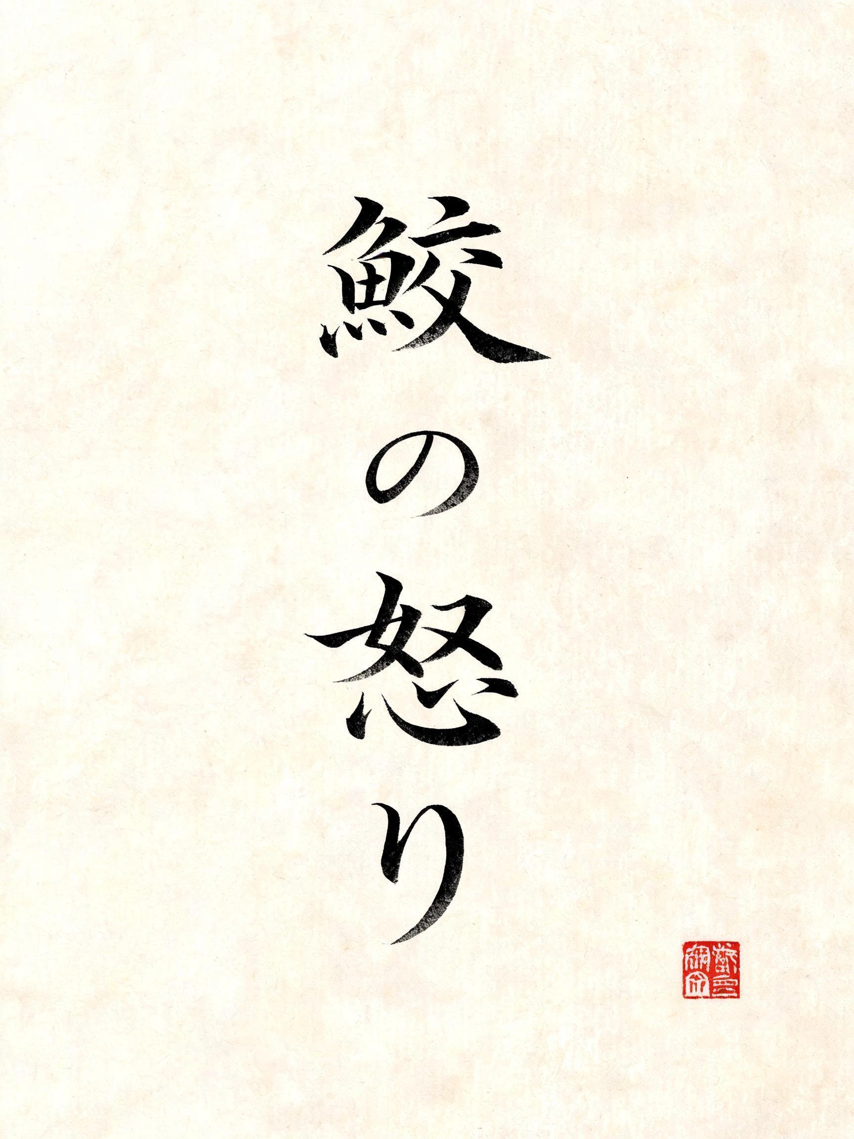 "鮫の怒り" — Brush Japanese Ink | AI Text Effect Generator