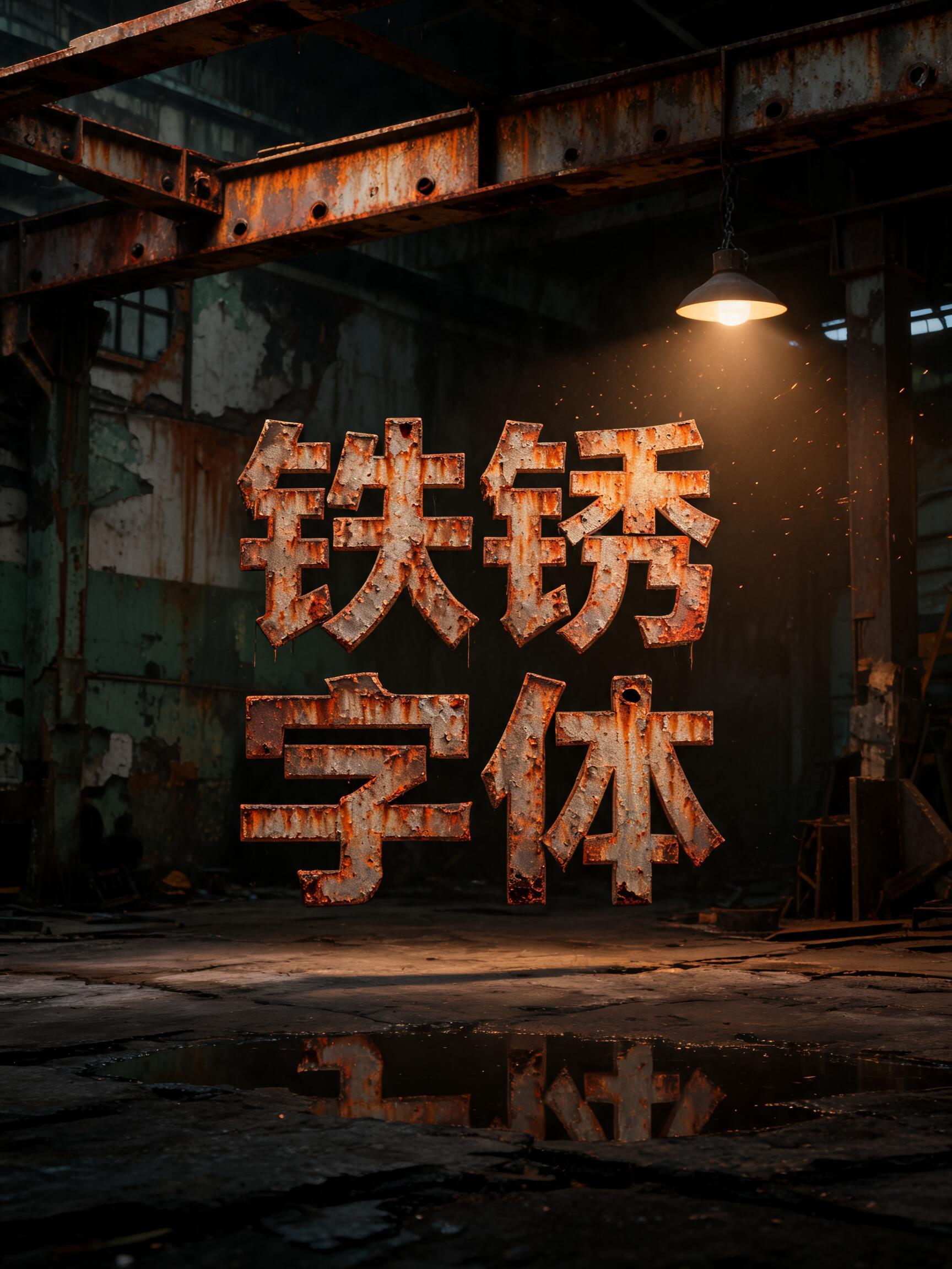 "铁锈字体" —  | AI Text Effect Generator