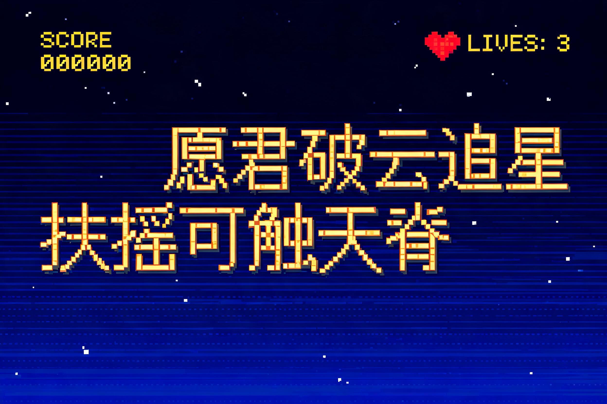 "愿君破云追星扶摇可触天脊" — Pixel Art | AI Text Effect Generator