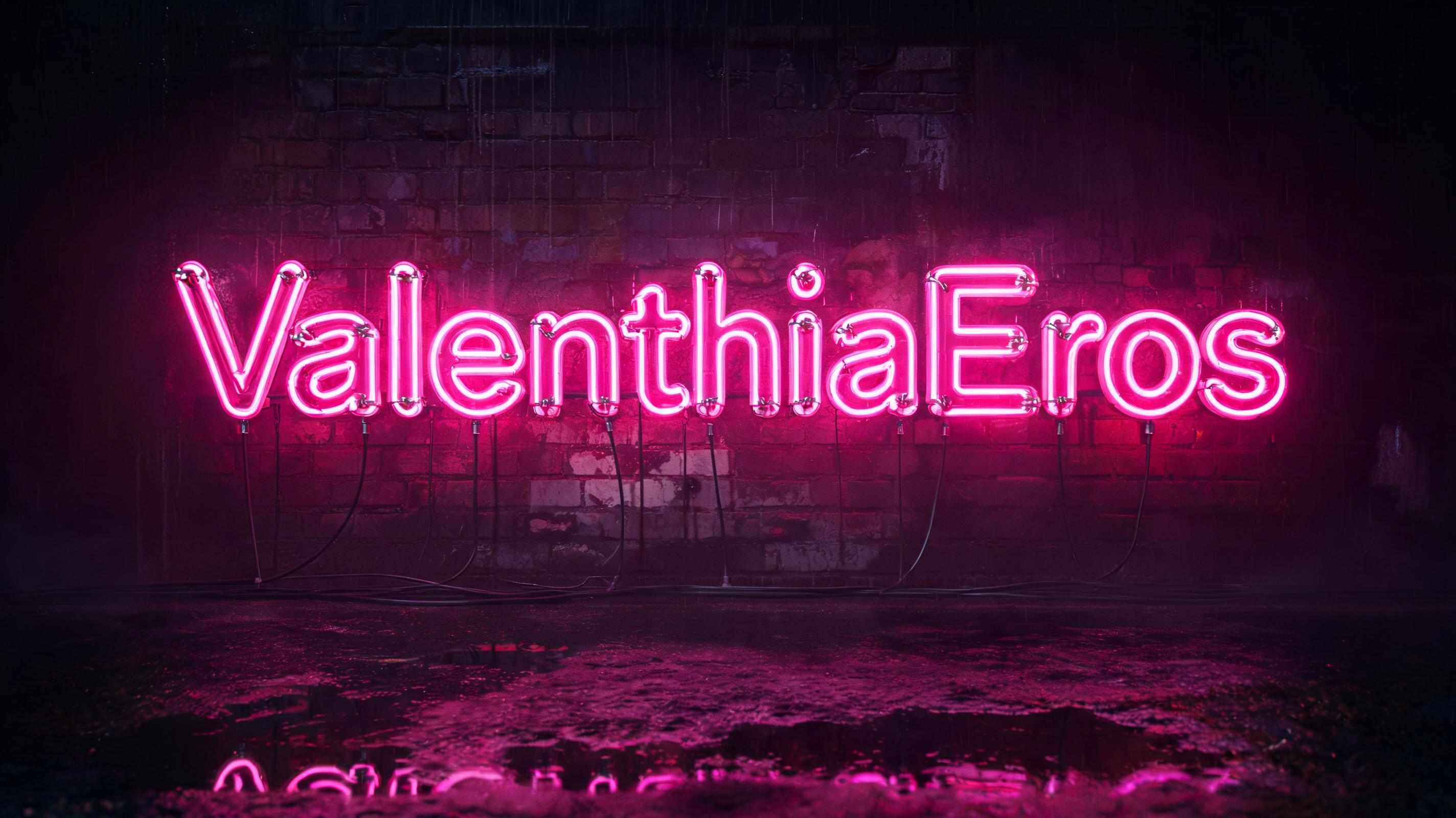 "ValenthiaEros " — Cyberpunk Electric Neon text effect