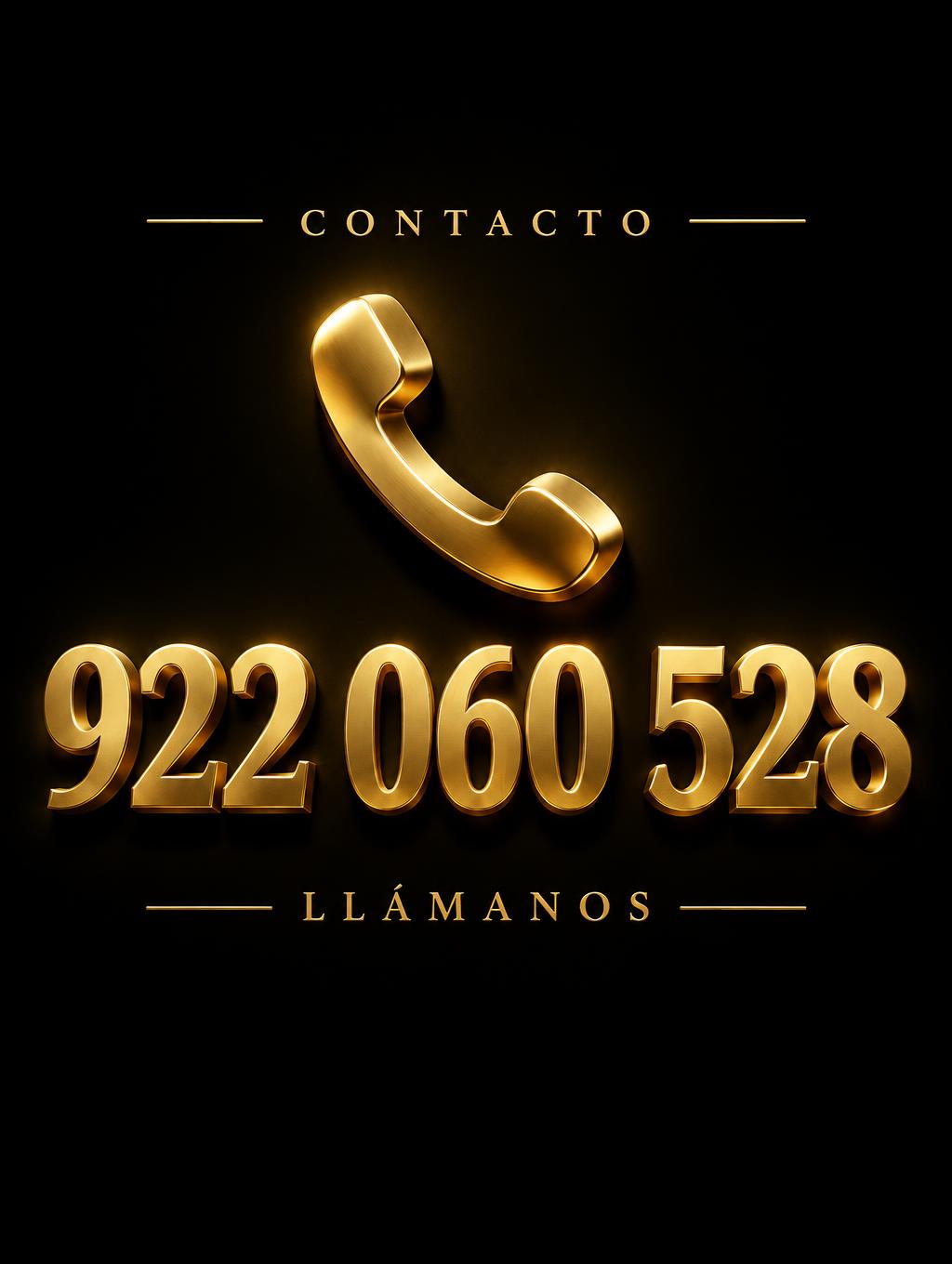 "922 060 528
CONTACTO
LLÁMANOS" — 3d Bold Gold | AI Text Effect Generator