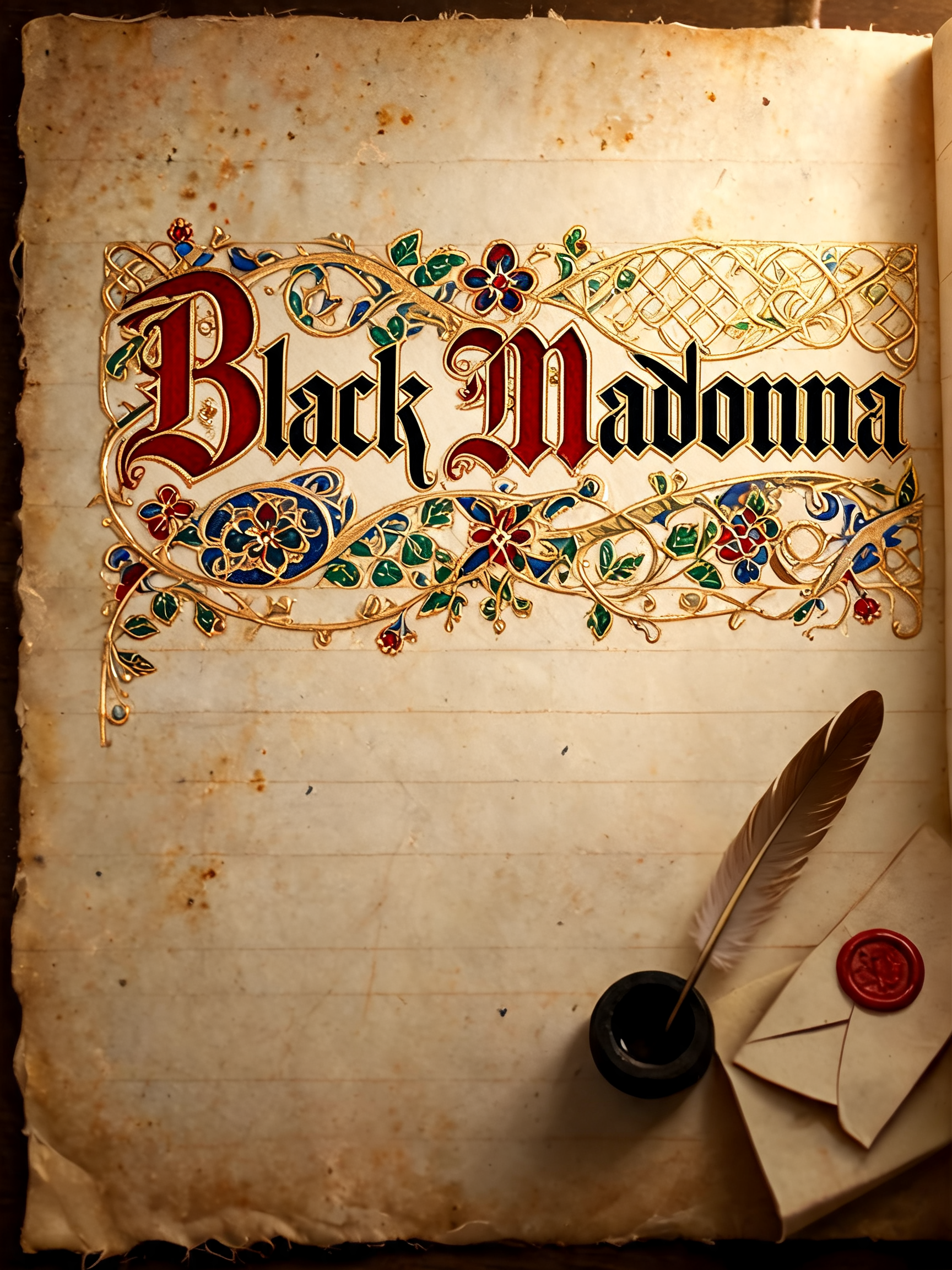 "Black Madonna" — Medieval | AI Text Effect Generator