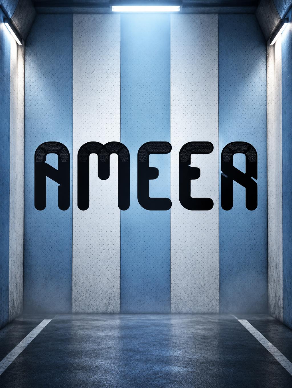 "AMEER" —  | AI Text Effect Generator