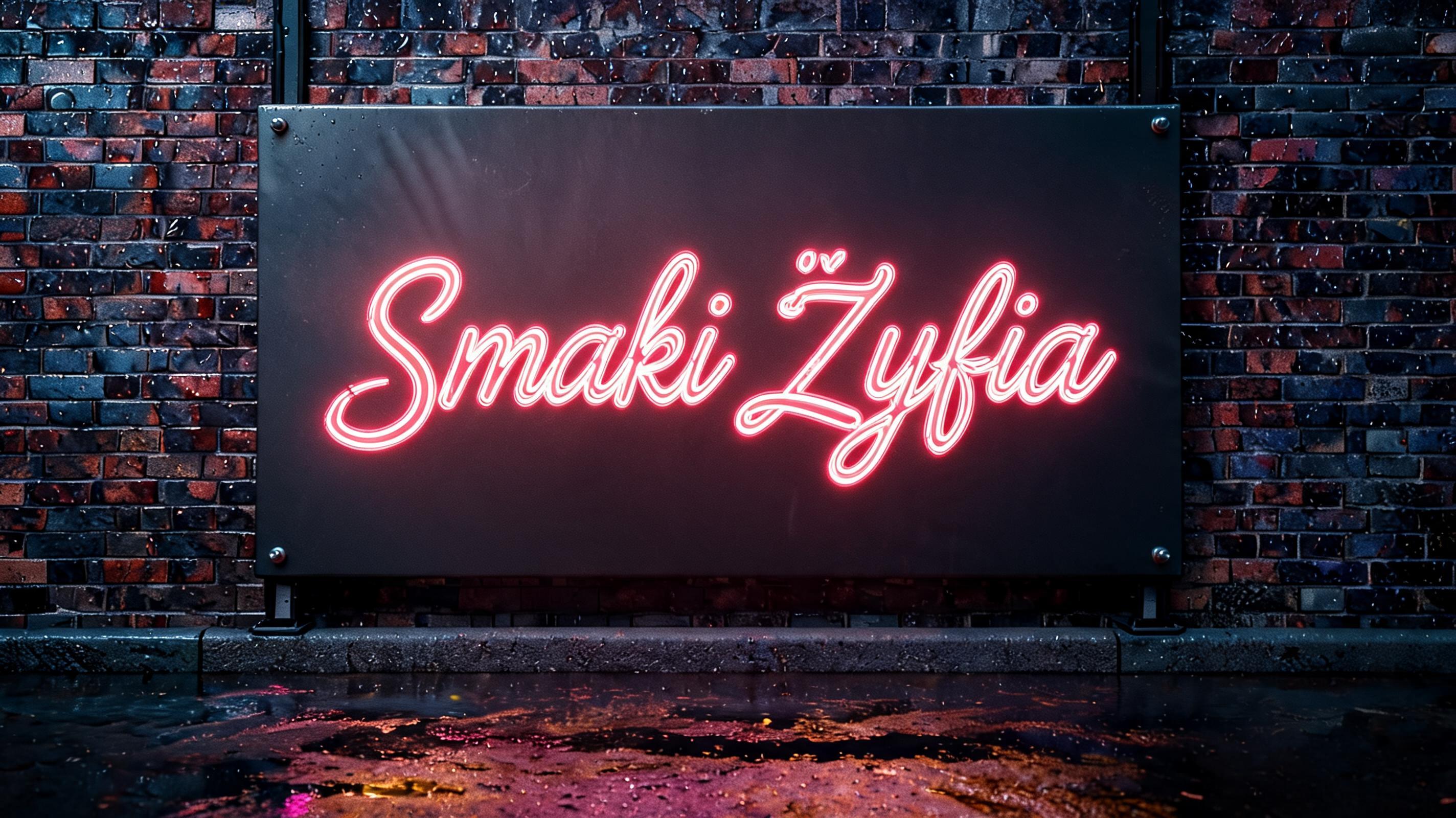 "Smaki Życia" — Neon Sign | AI Text Effect Generator